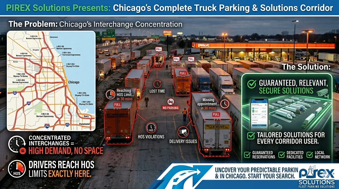 Why the Chicago Corridor Is the Hardest Place in America to Find Truck Parking