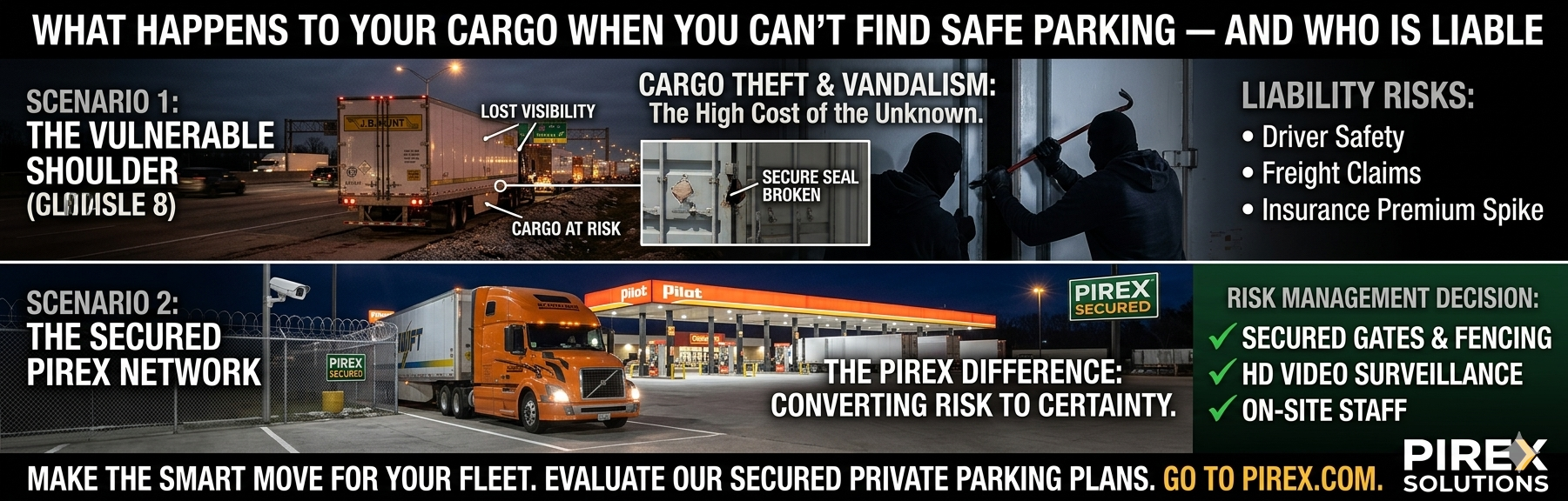 What Happens to Your Cargo When You Can’t Find Safe Parking — And Who Is Liable
