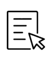 Computer cursor clicking on a document or webpage icon.