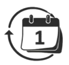 An illustration of a camera with a lens and flash