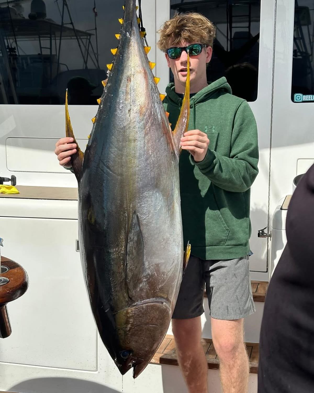 Nice yellowfin tuna caught deep sea fishing in Cabo San Lucas