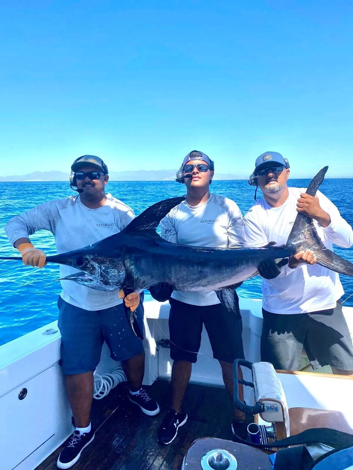 Swordfish caught offshore while fishing on the Reel Cast in Cabo