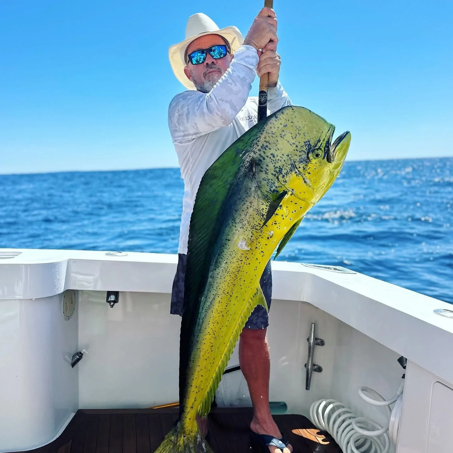 Big mahi mahi caught off shore fishing in Cabo