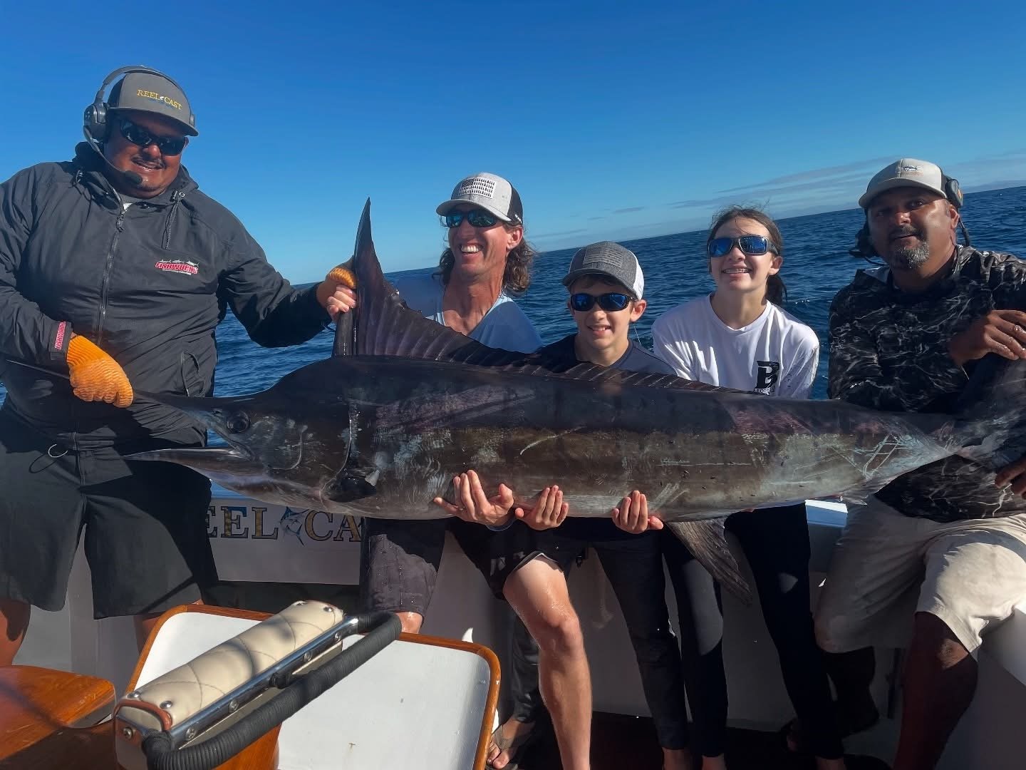 Blue marlin released while offshore fishing in Cabo San Lucas