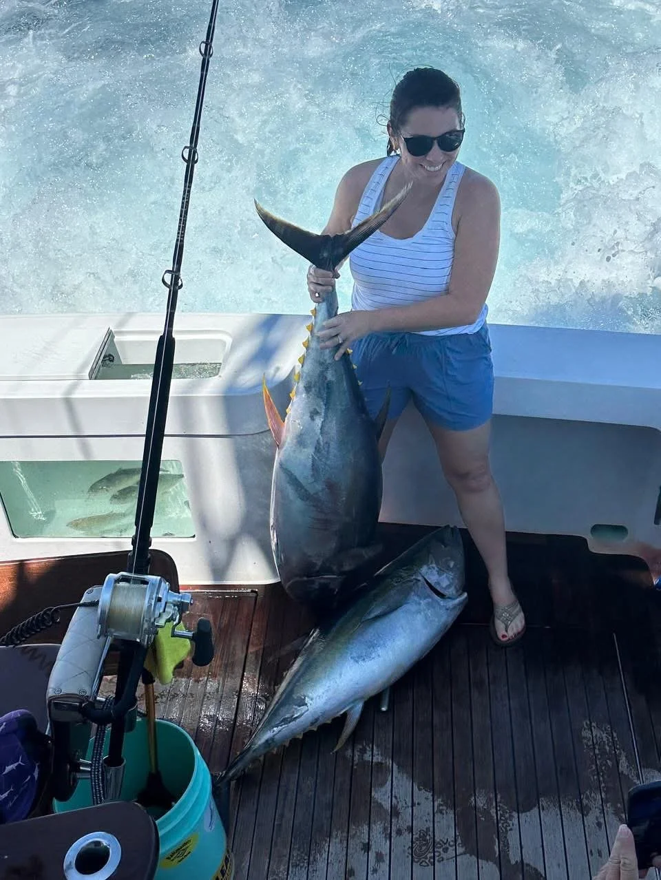 Catching yellowfin tuna on the Reel Cast in Cabo San Lucas