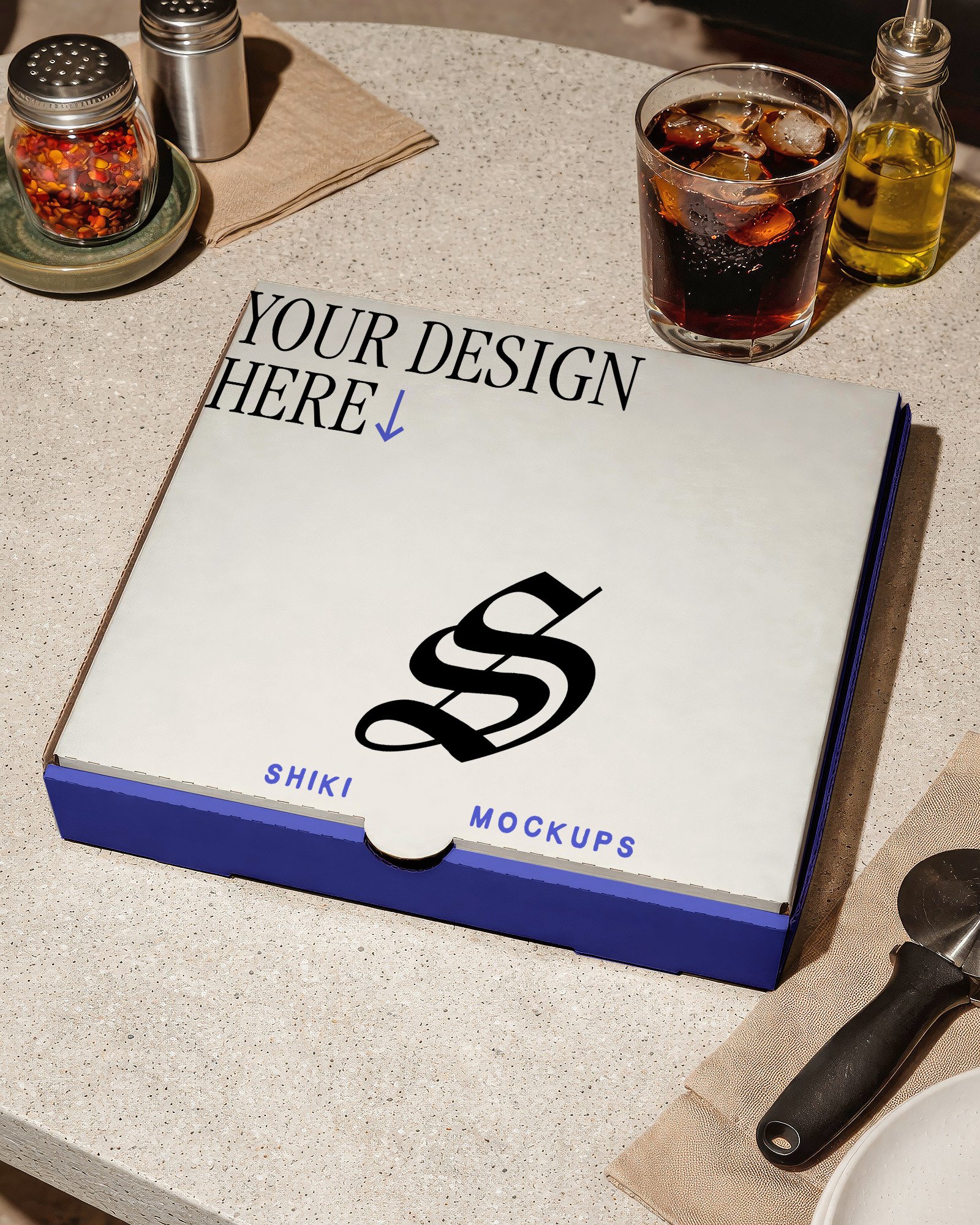 Small Pizza Box on Table