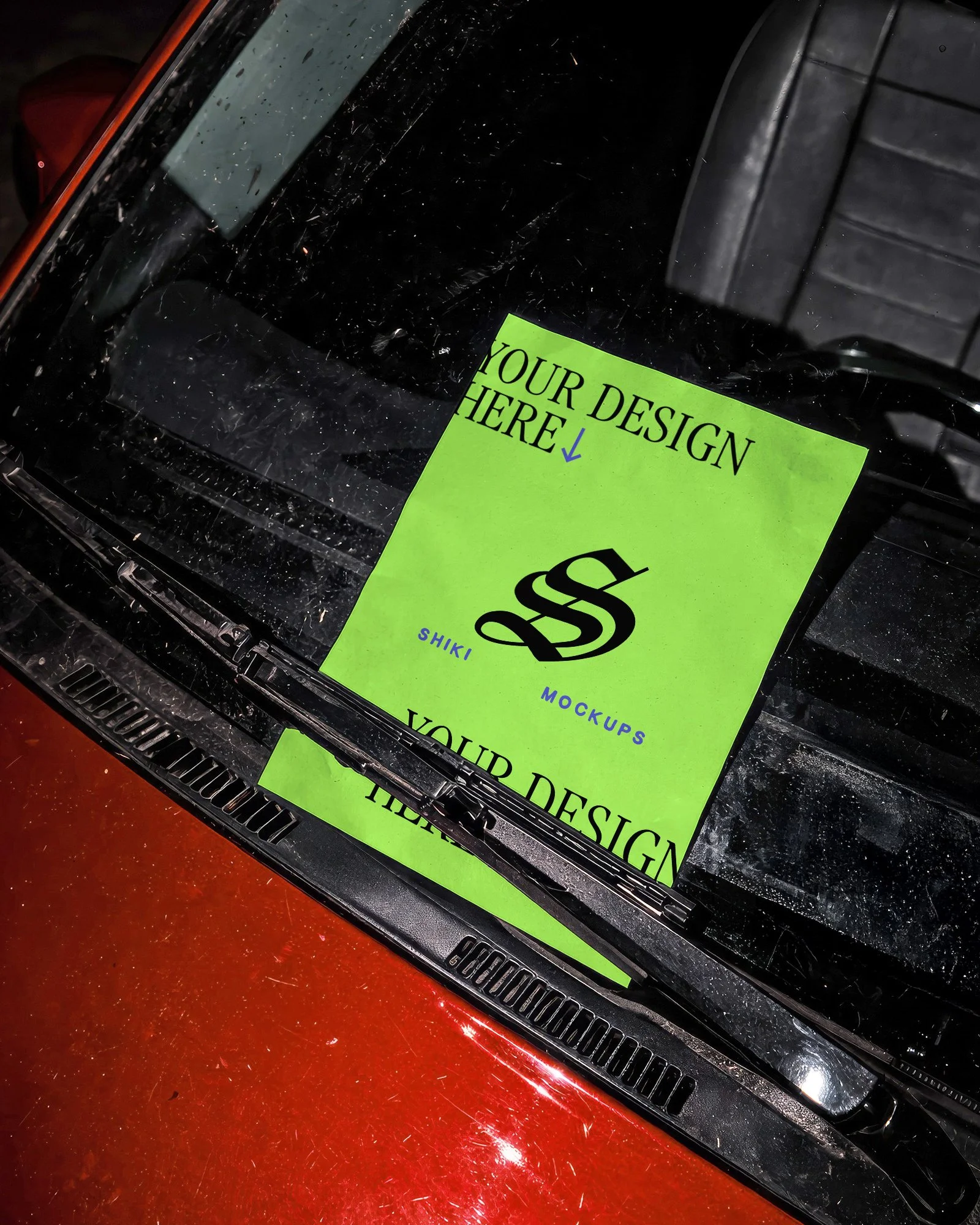 Free Poster DIN A on Windscreen