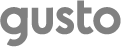 The Gusto logo with the word 'gusto' in lowercase letters in a bold, gray font.