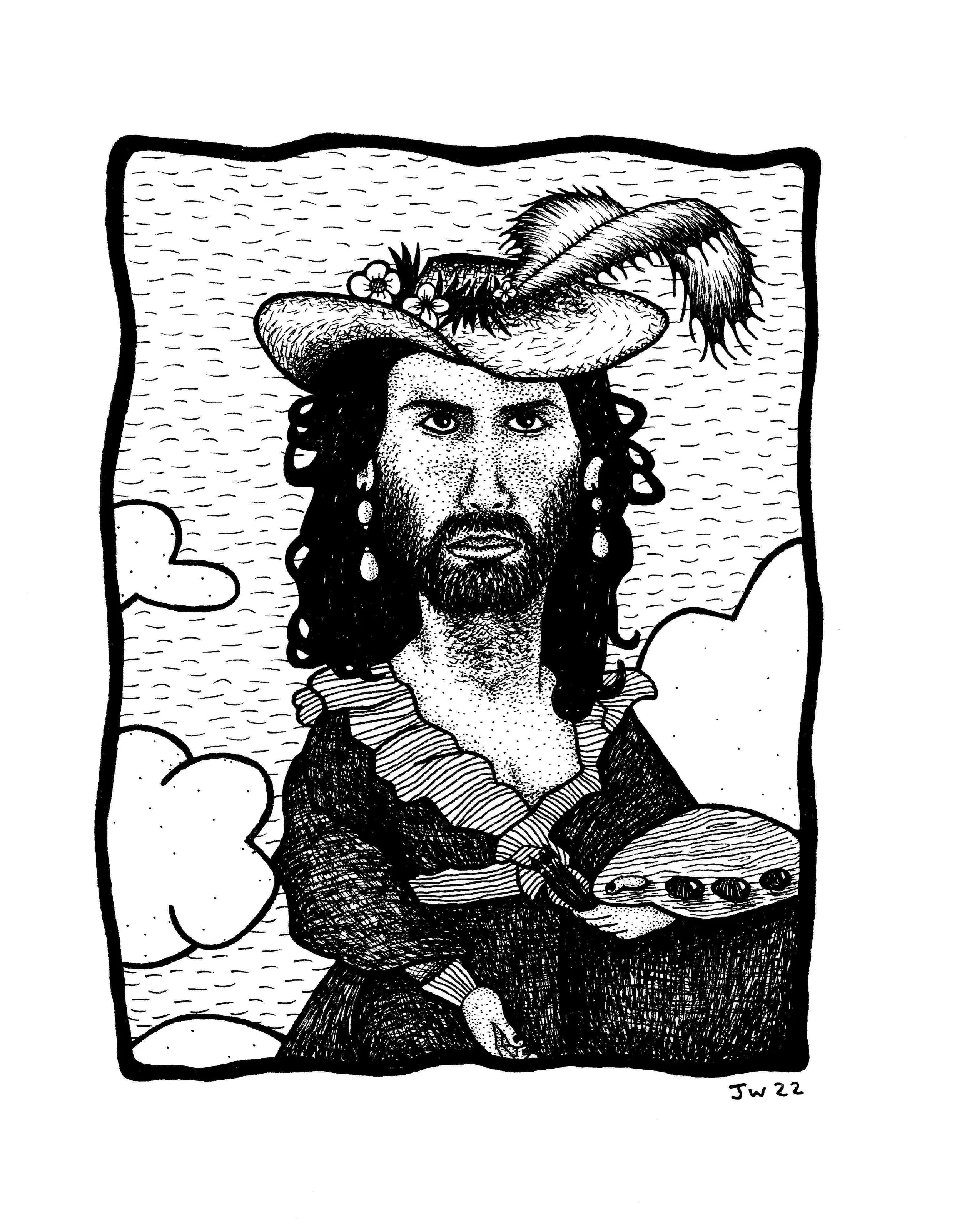 15.self portrait in a straw hat.jpg