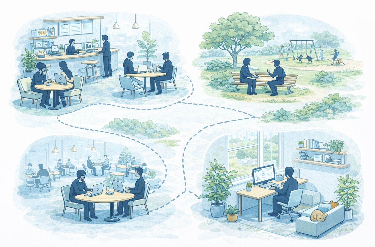 variety of work environments visual