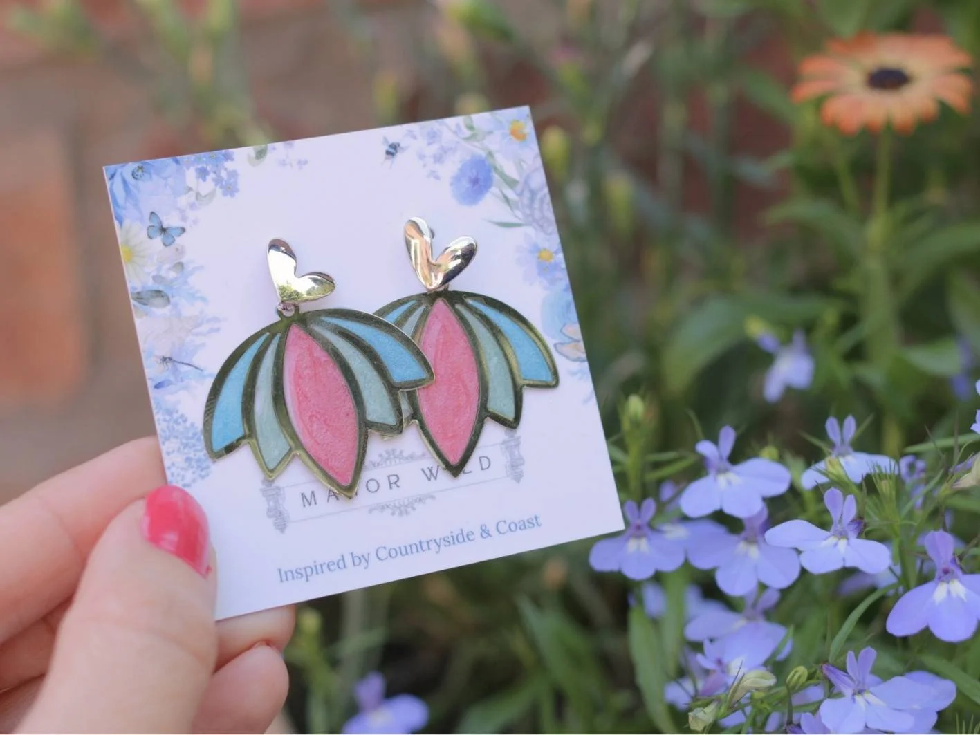 Coastal Bloom Earrings - Pink