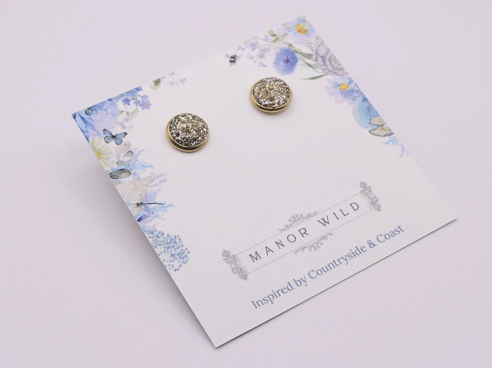 Golden Spark Stud Earrings