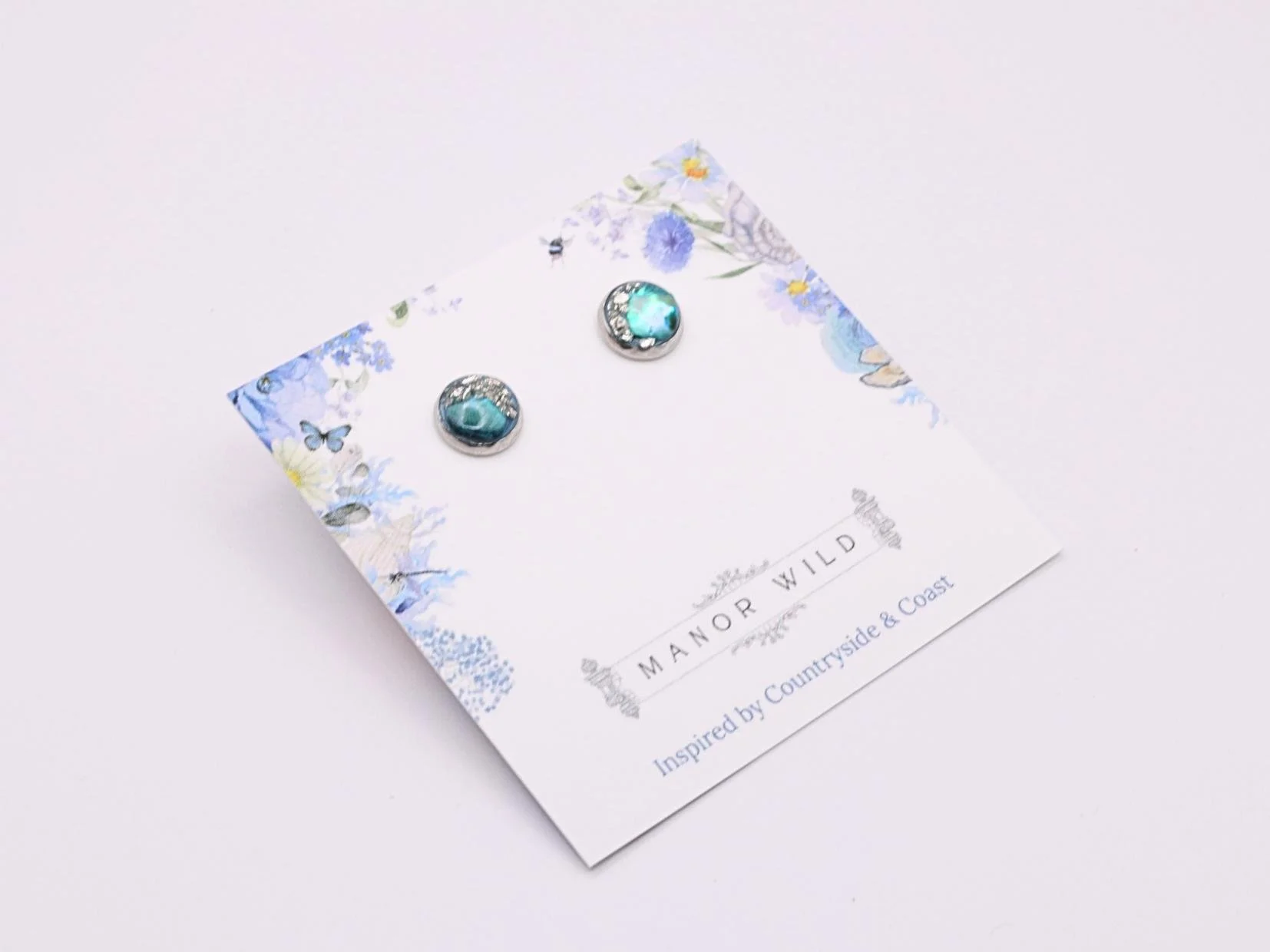 Ocean Glimmer Stud Earrings