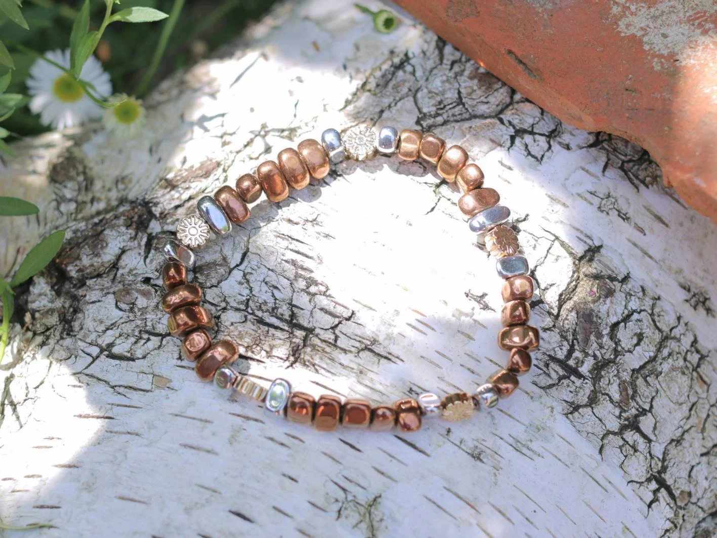 Copper Wildflower Bracelet