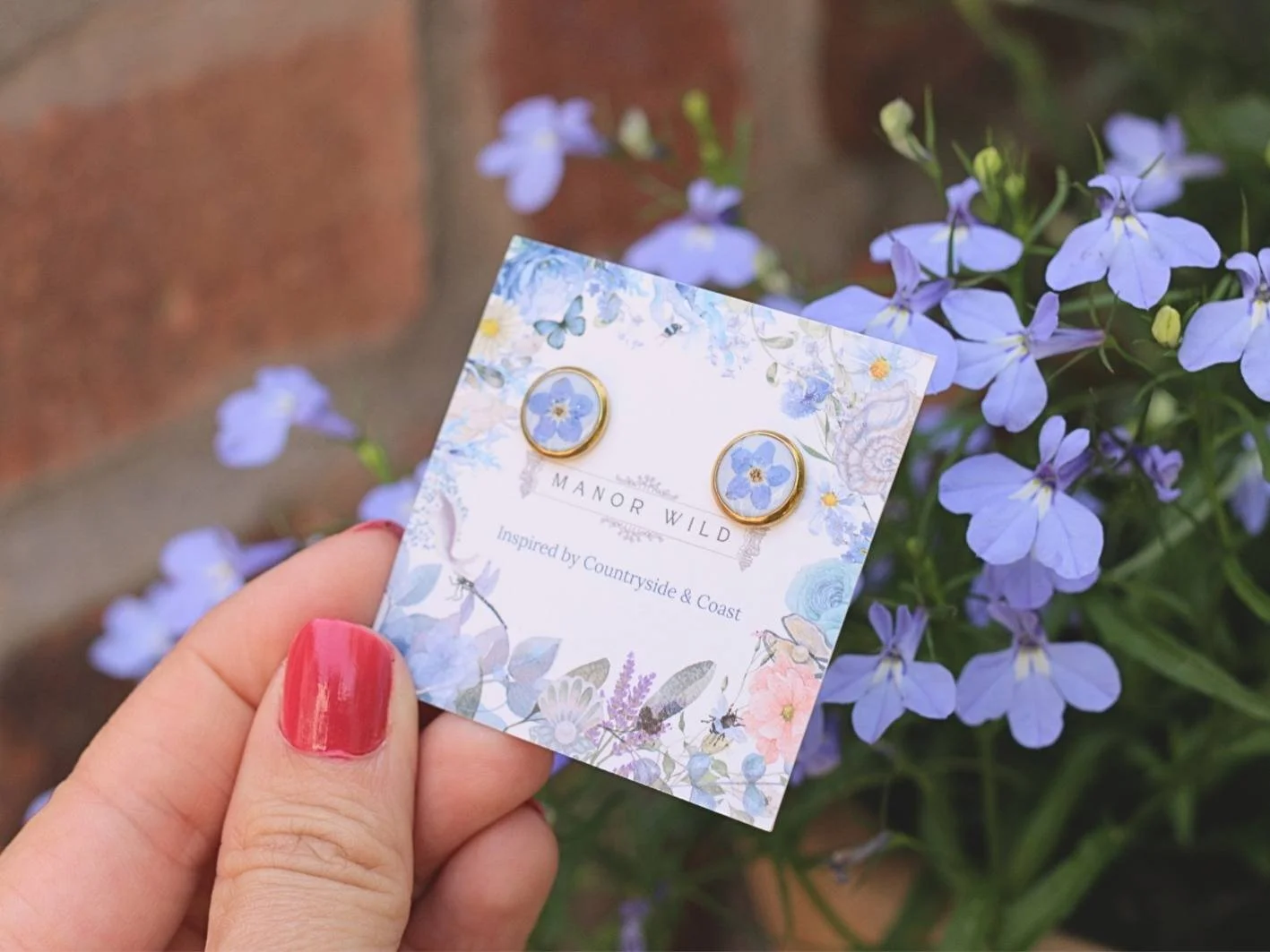 Forget Me Not Botanical Stud Earrings