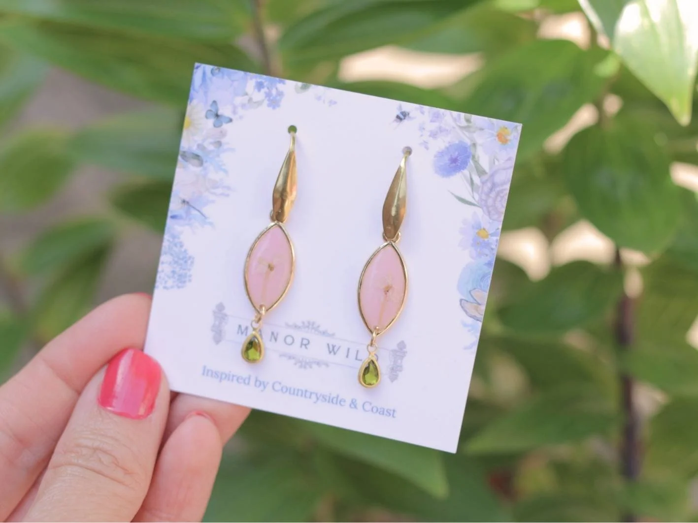 Blush Blossom Drop Earrings