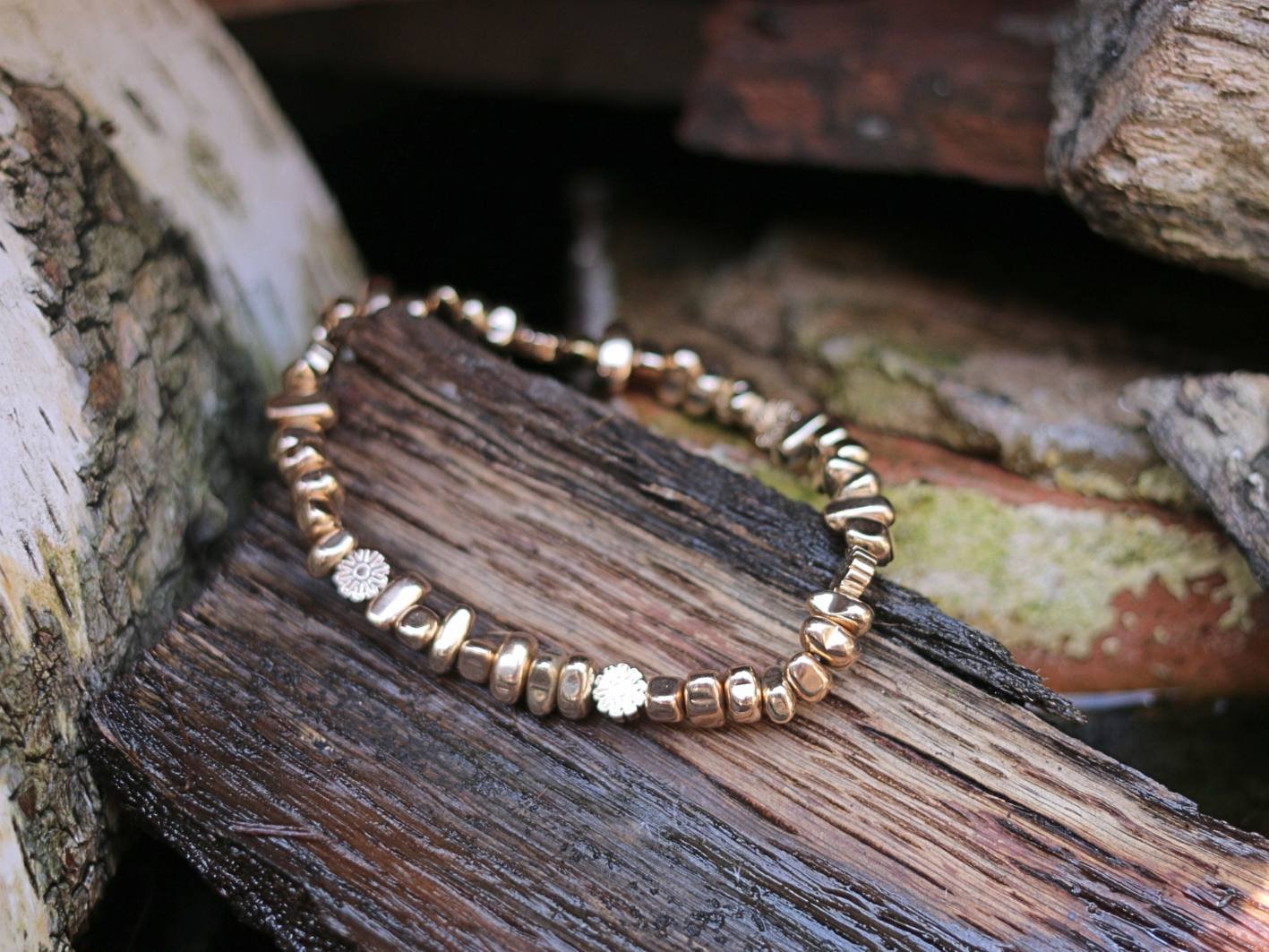 Golden Wildflower Bracelet