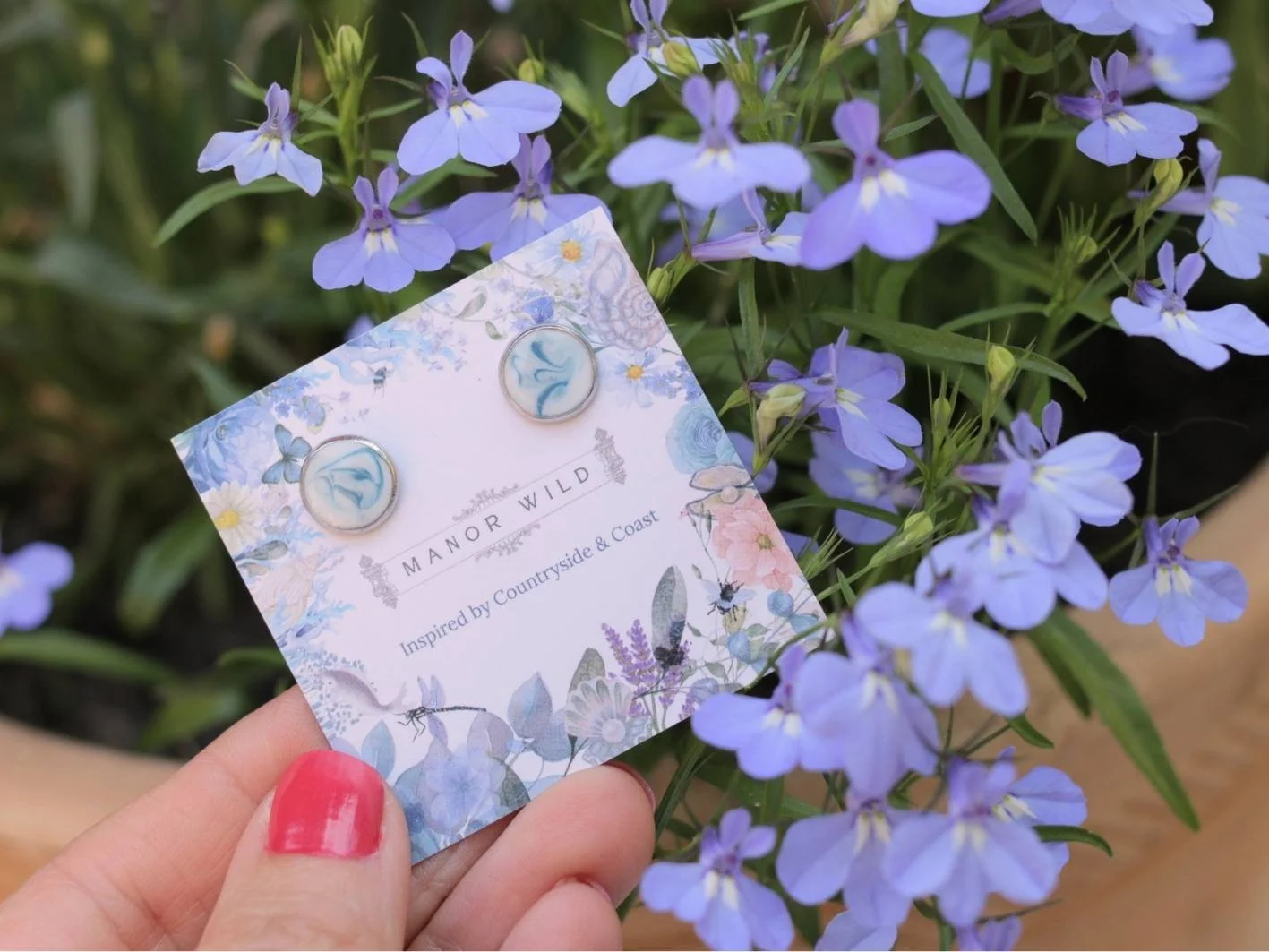 Sea Swirl Stud Earrings