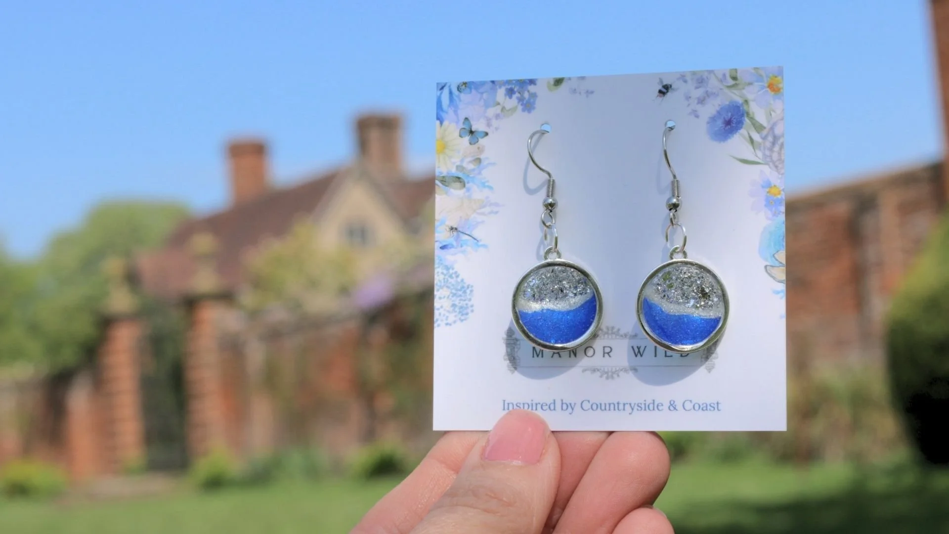 Silver tone Shoreline Drop Earrings