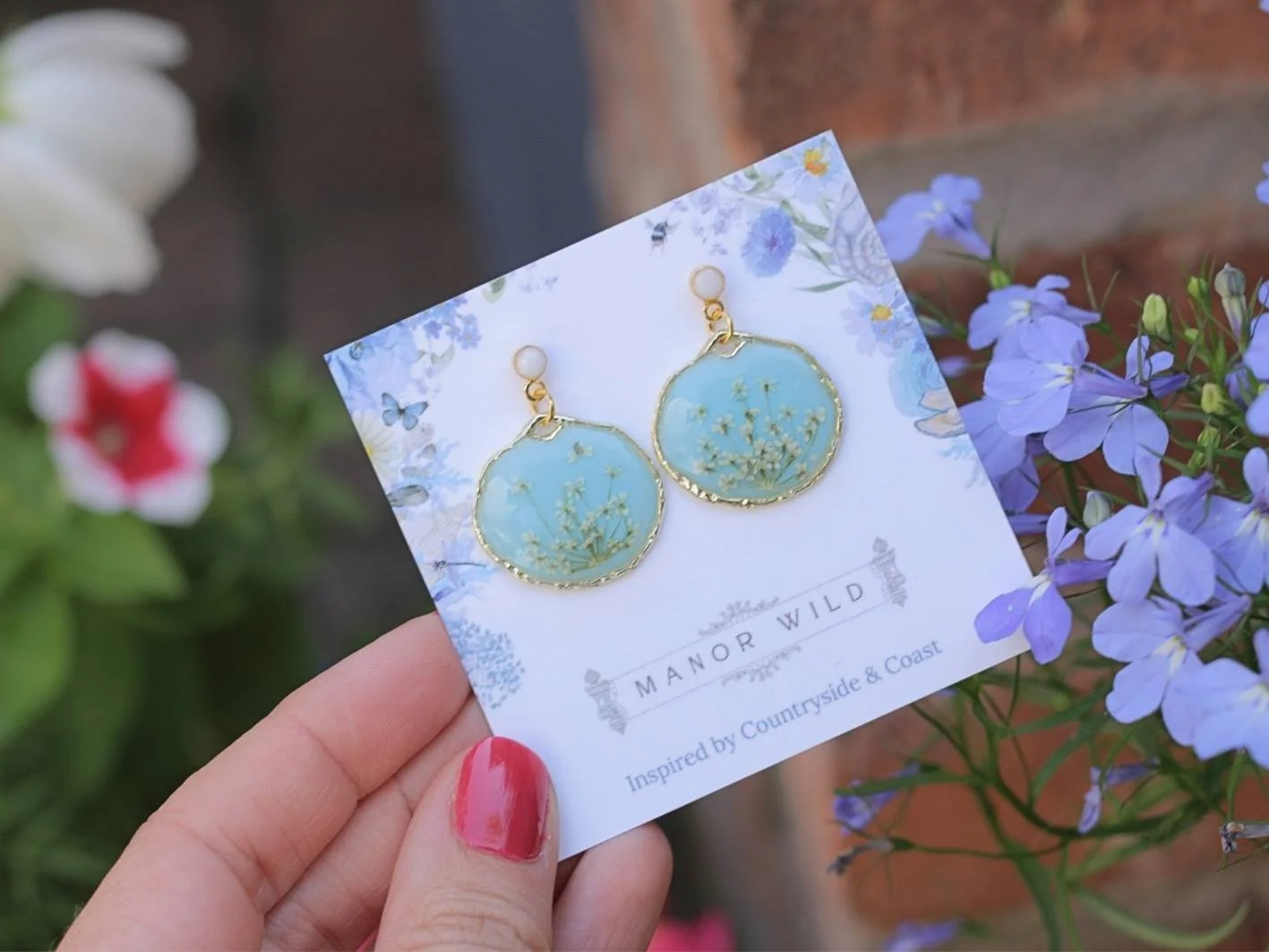 Sky Meadow Botanical Drop Earrings