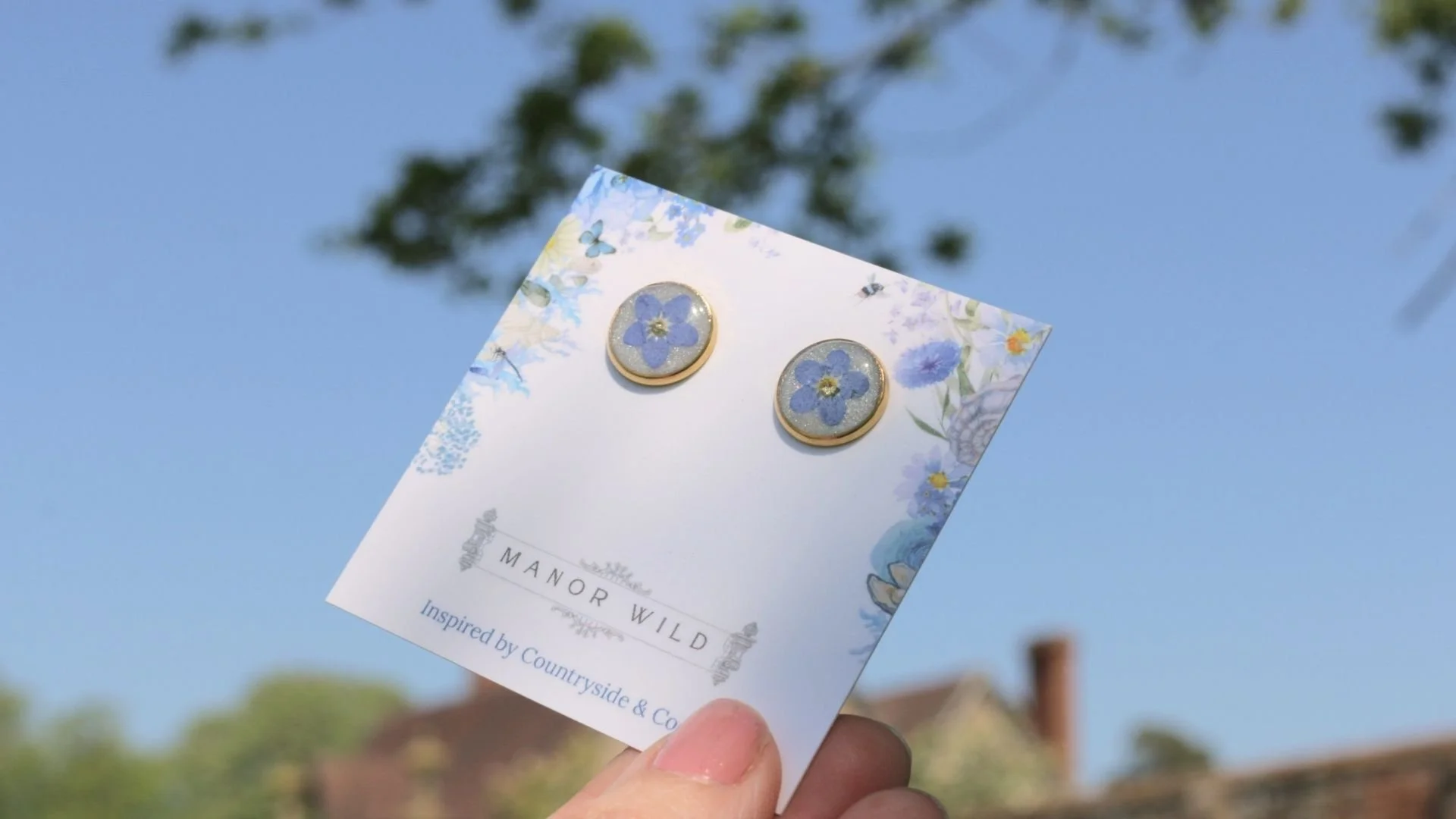 Forget-Me-Not Large Stud Earrings