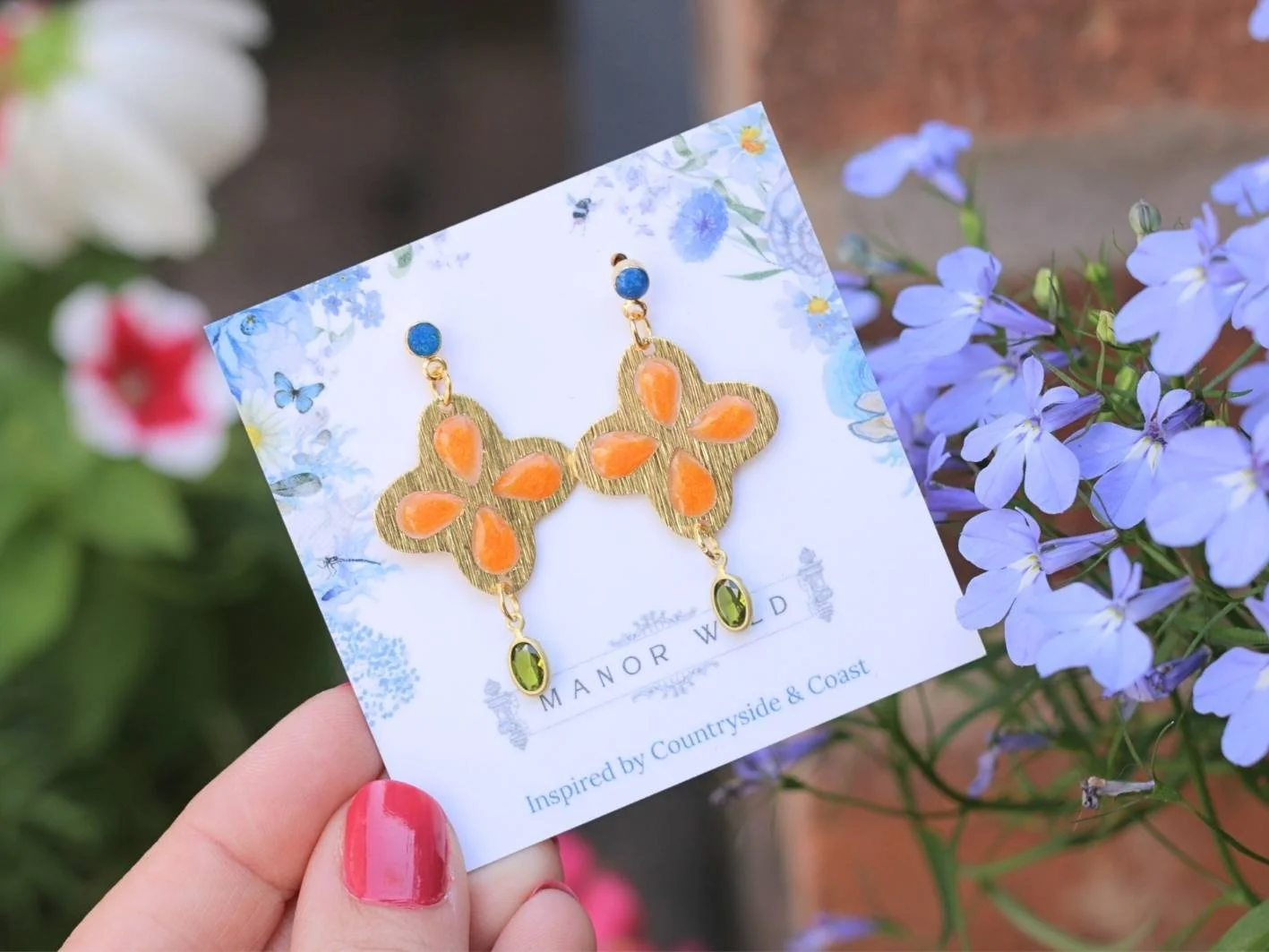 Orange Bloom Earrings