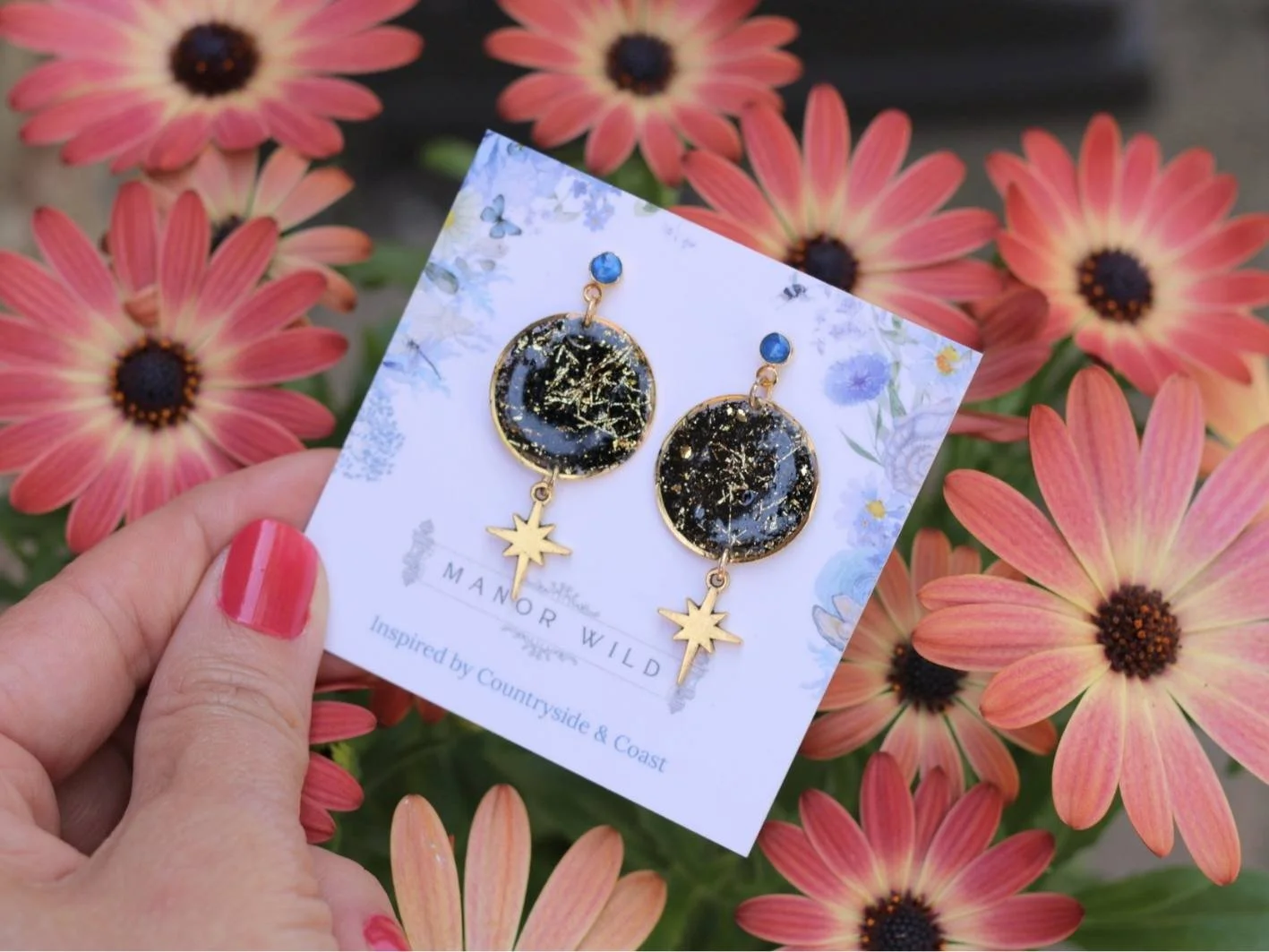 Celestial Gold Drop Earrings