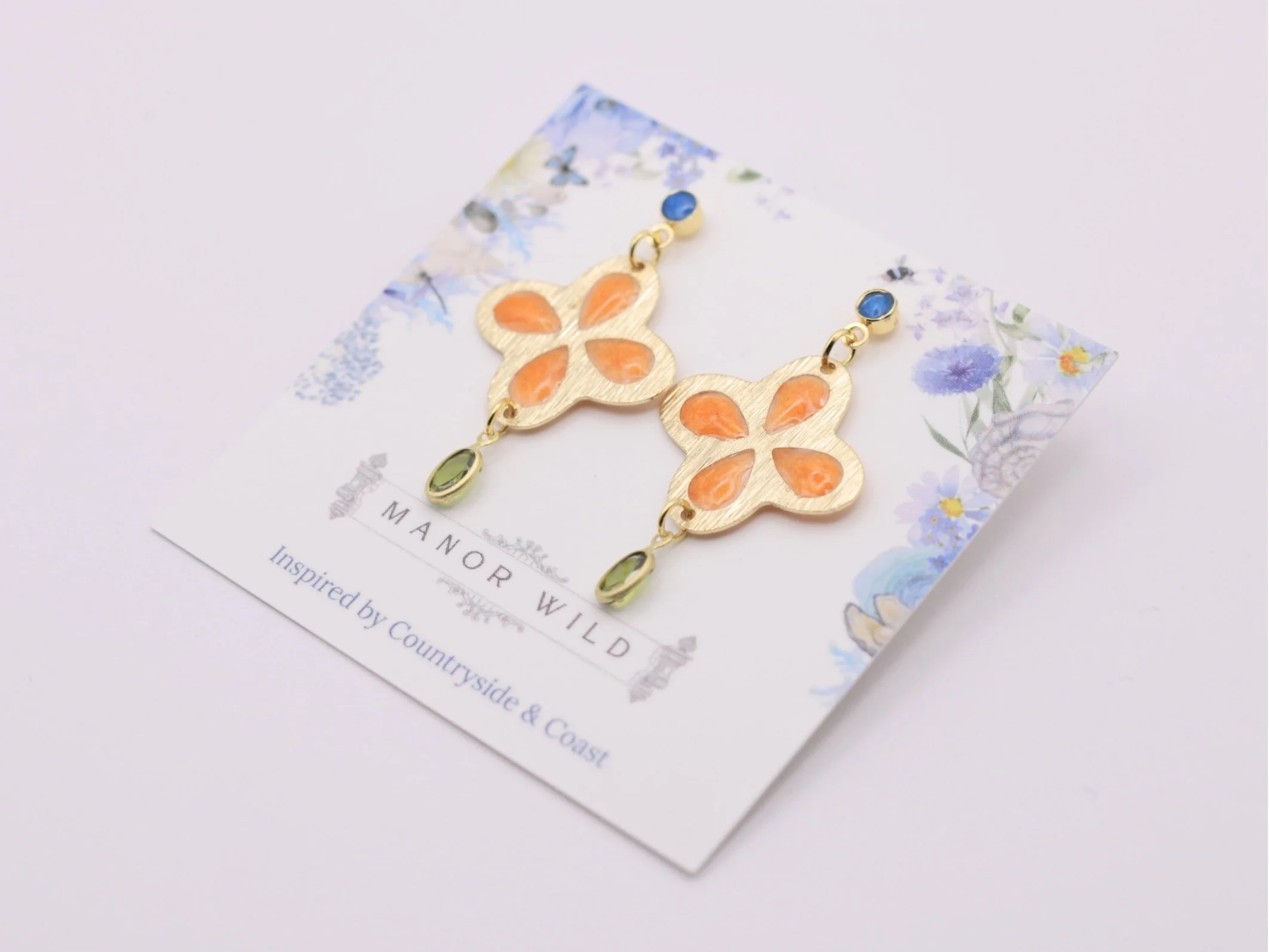 Orange Bloom Statement Earrings