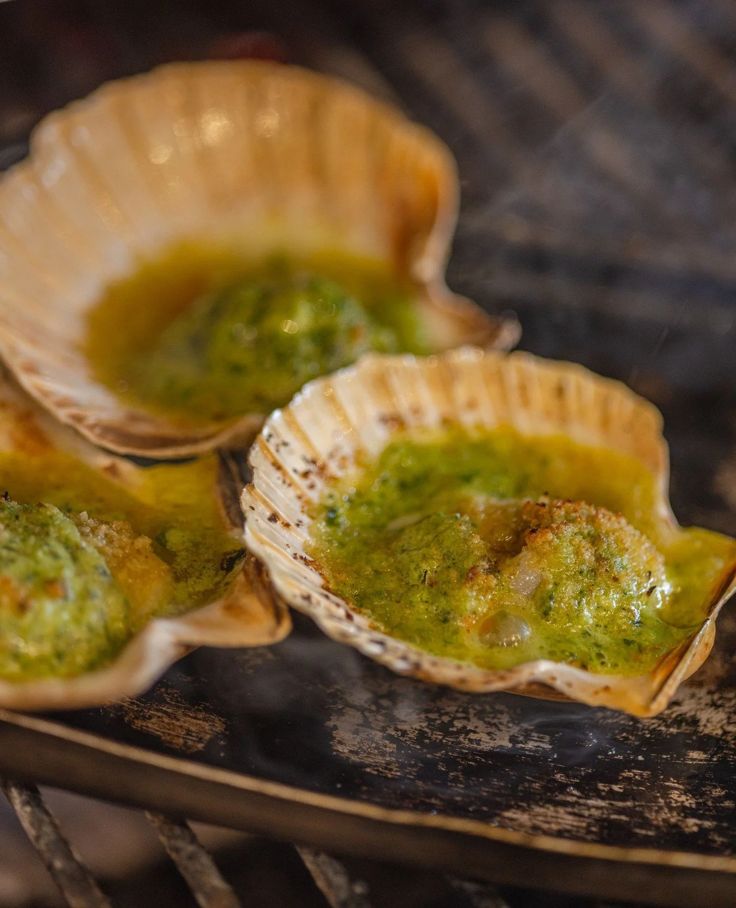 Scallops - Mat and Mitch put them on the menu the day we opened our doors and they've been a Seahorse signature ever since. Sweet, tender, roasted in the half shell. A dish we never tire of.