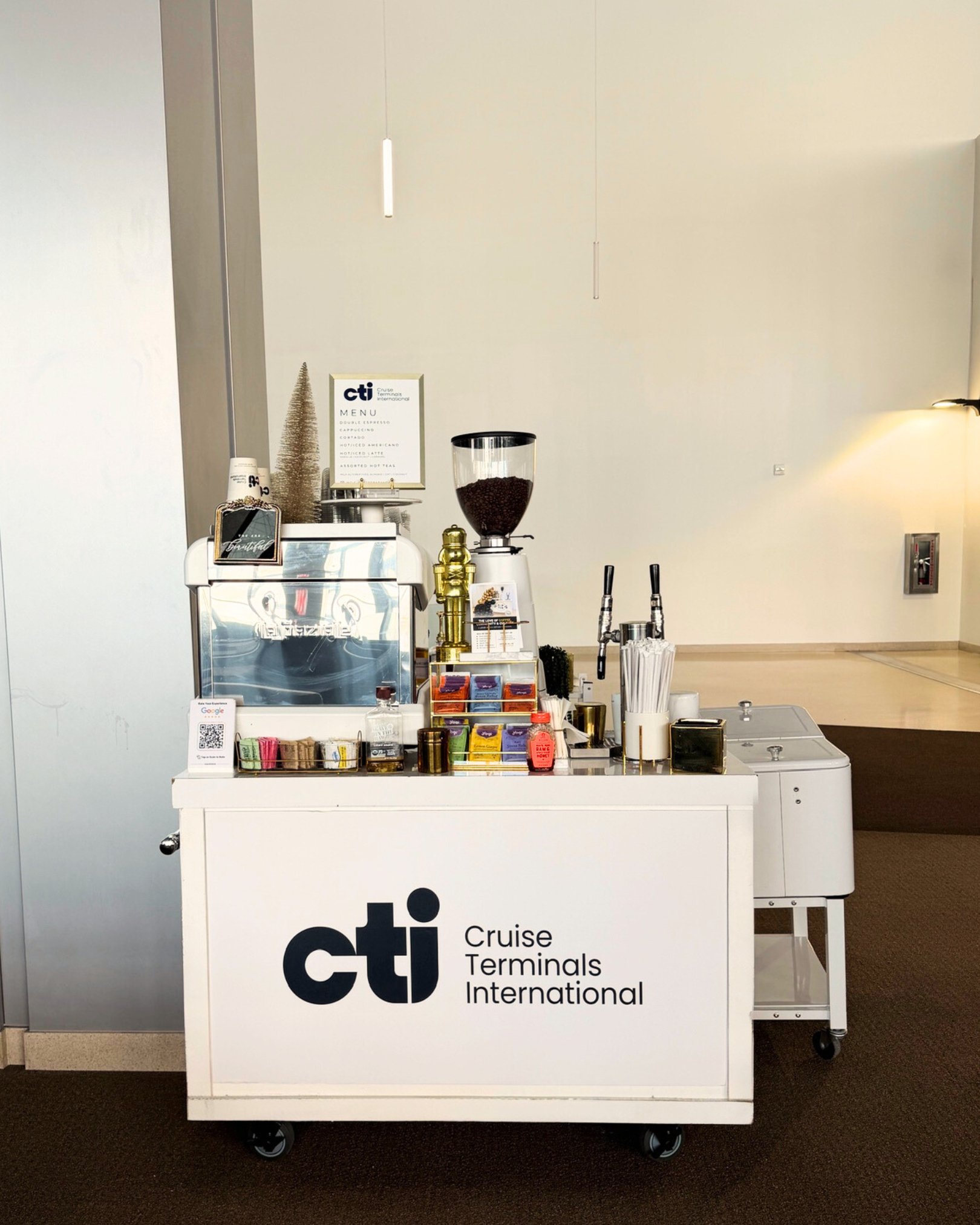 Premium Mobile Coffee Cart Experience for every event serving all of South Florida. Specialty Coffee, Matcha, and Teas.