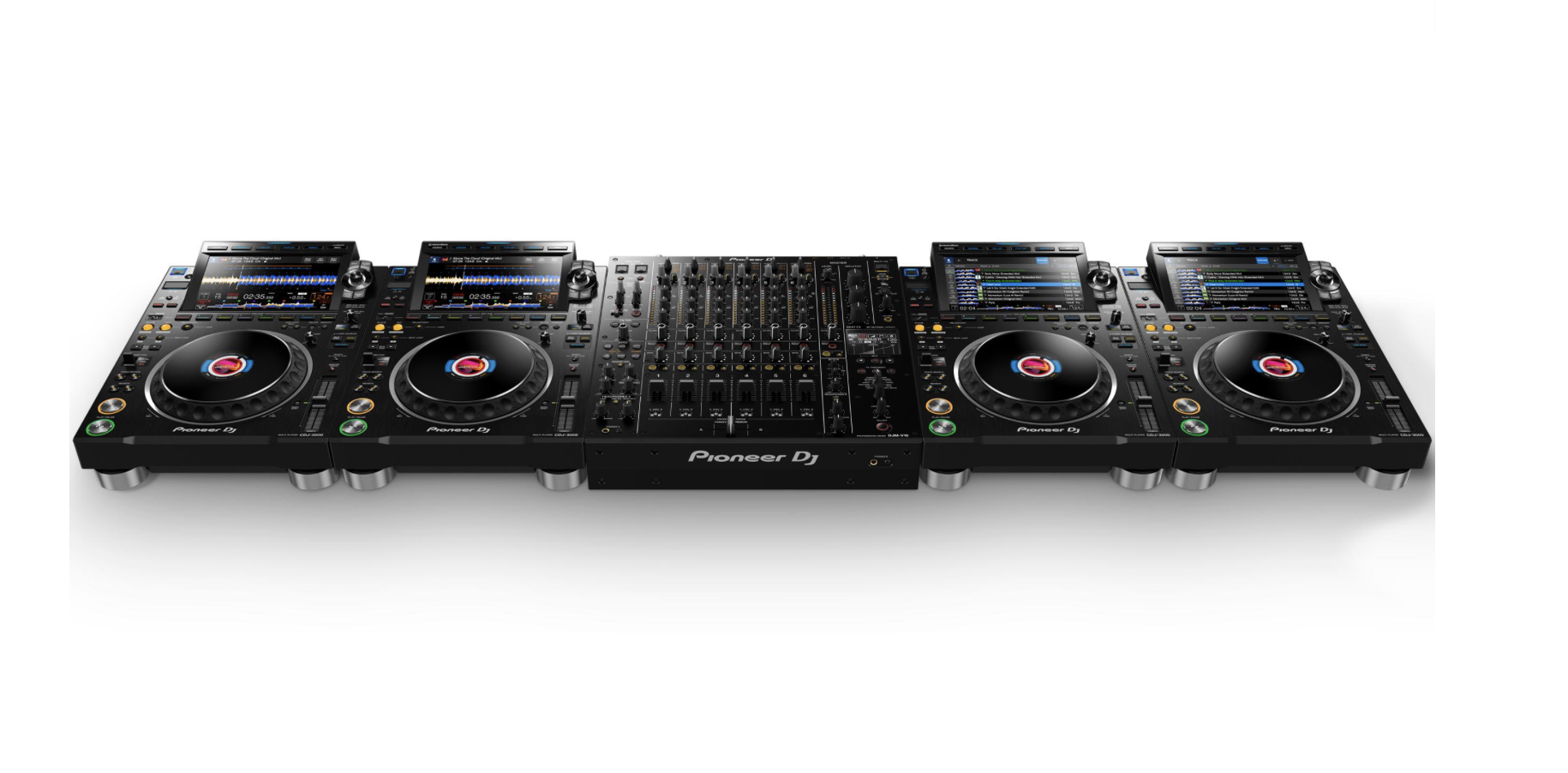 4 CDJ3000 and Pioneer V10 Professional Mixer Bundle