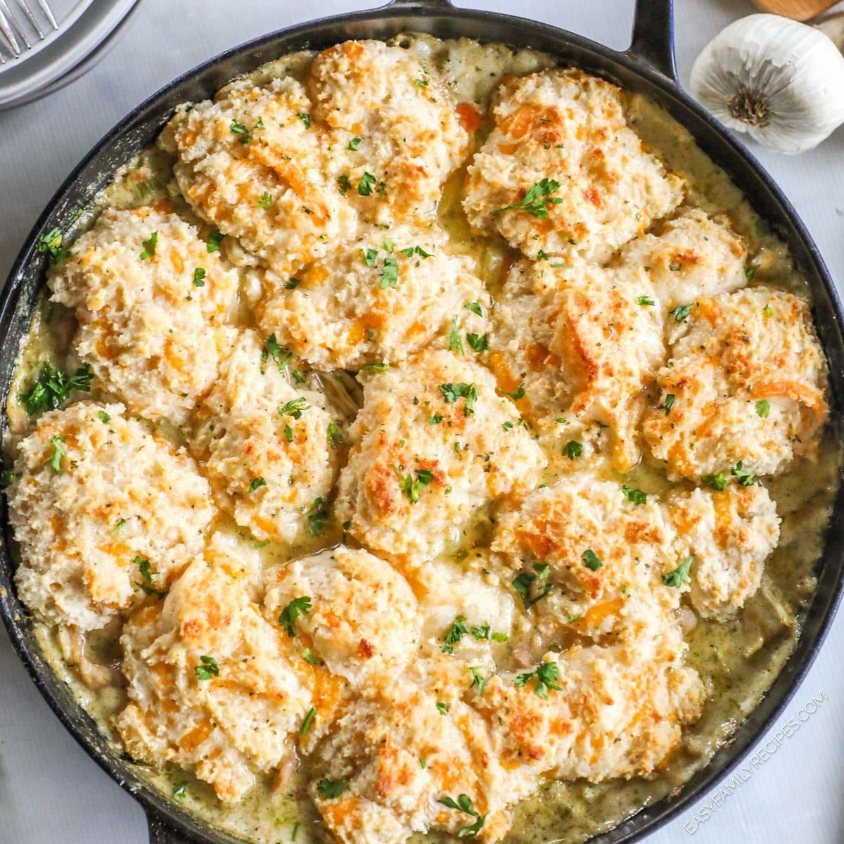 Cheddar Biscuit Chicken Pot Pie