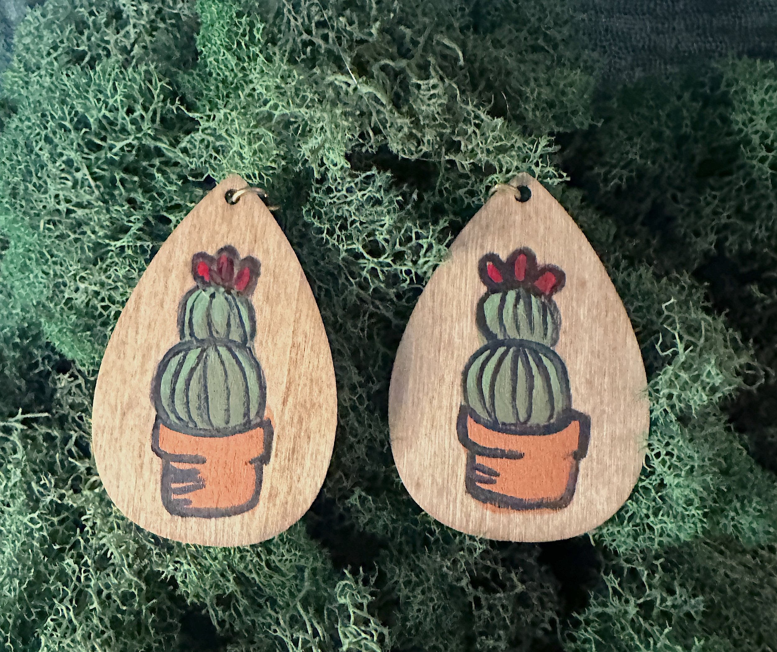 Artisan Wood Earrings XIII