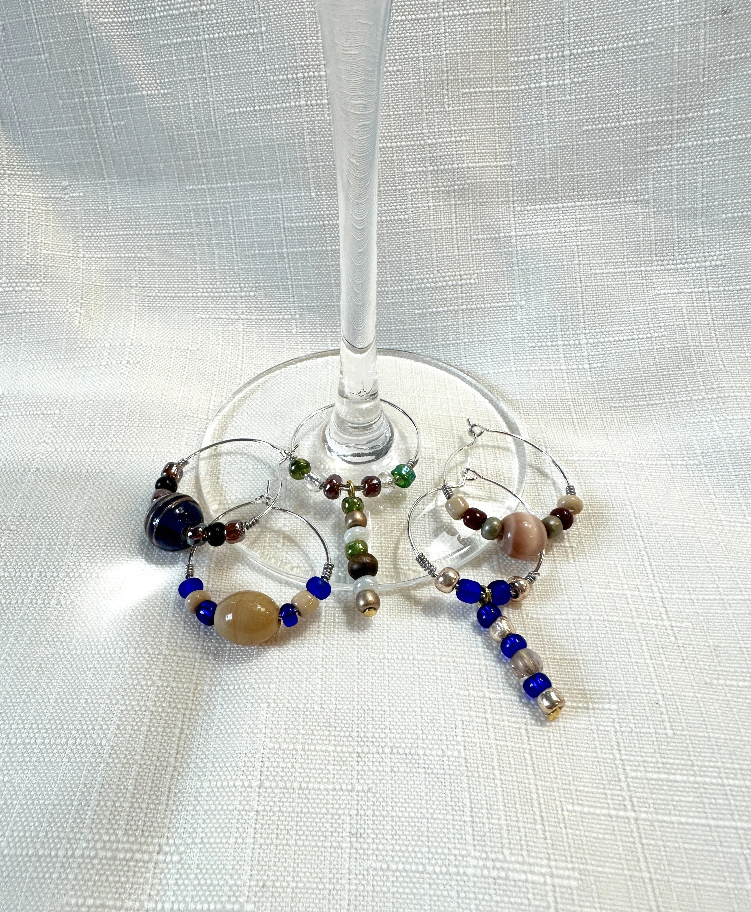 Silver Gather Glass Charm Set IV