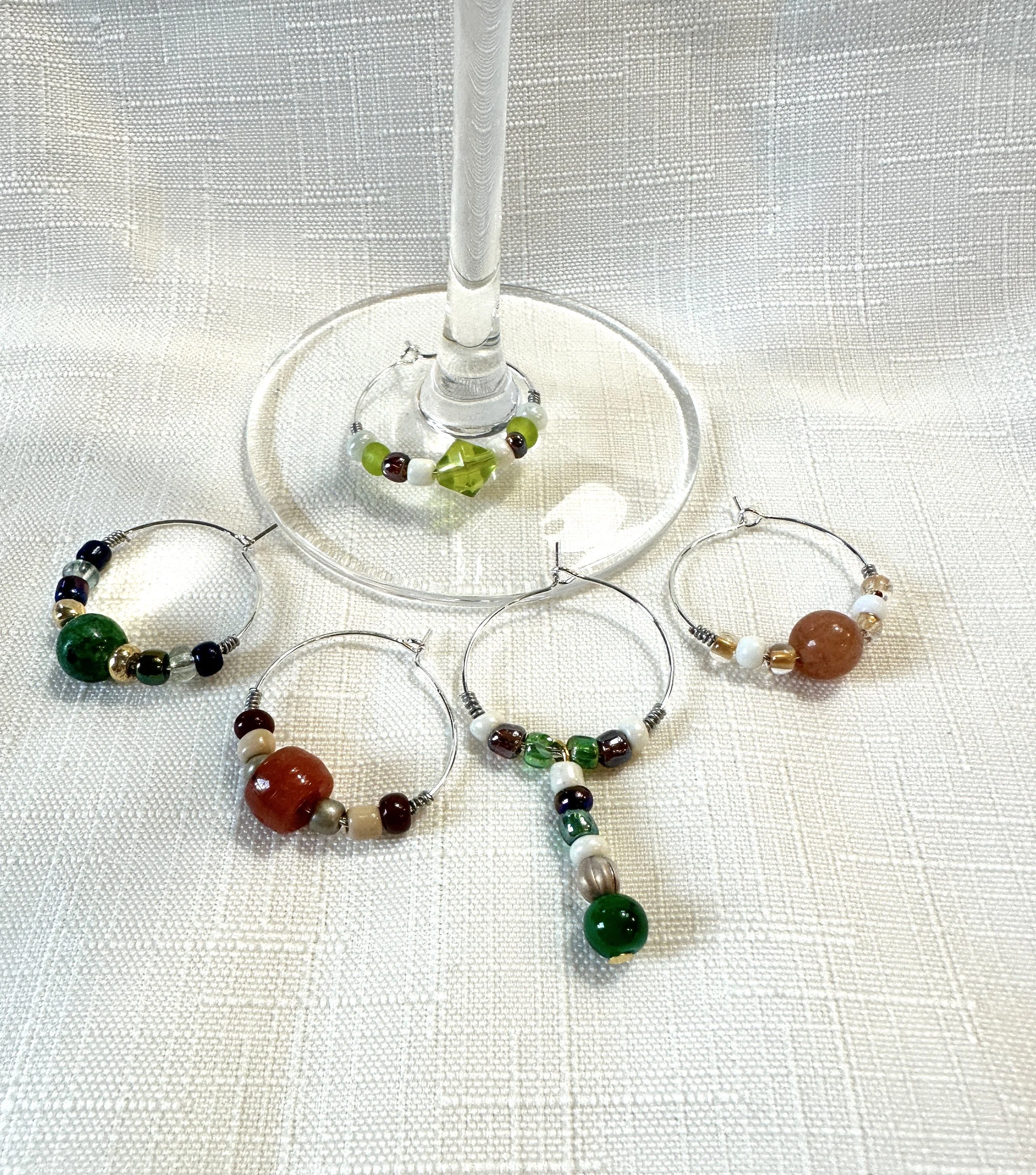 Silver Gather Glass Charm Set I