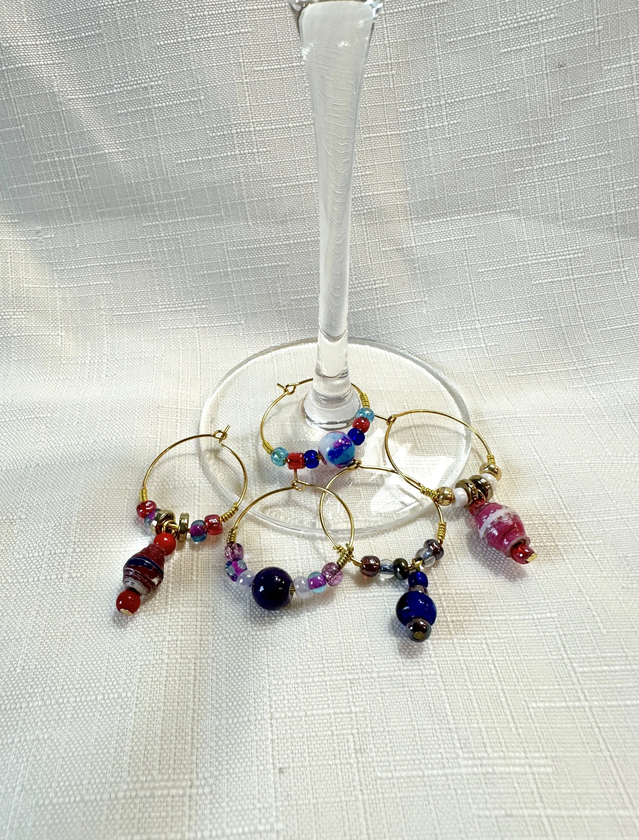 Gold Gather Glass Charm Set III