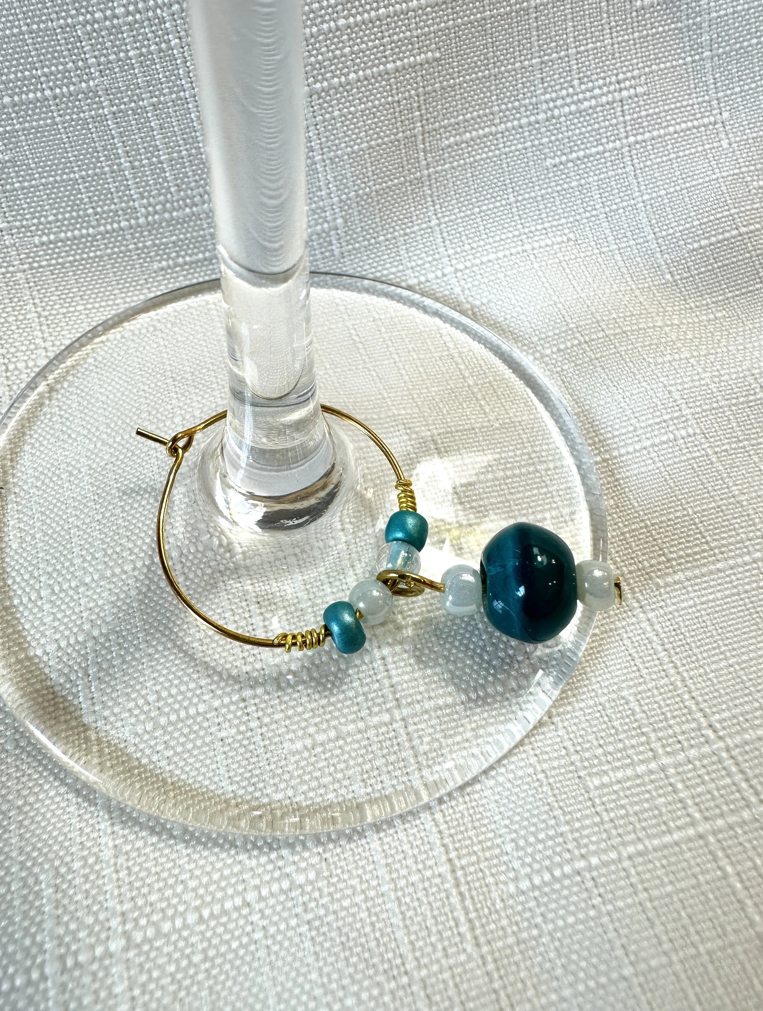 Deep Blue Lake Gather Glass Charm II