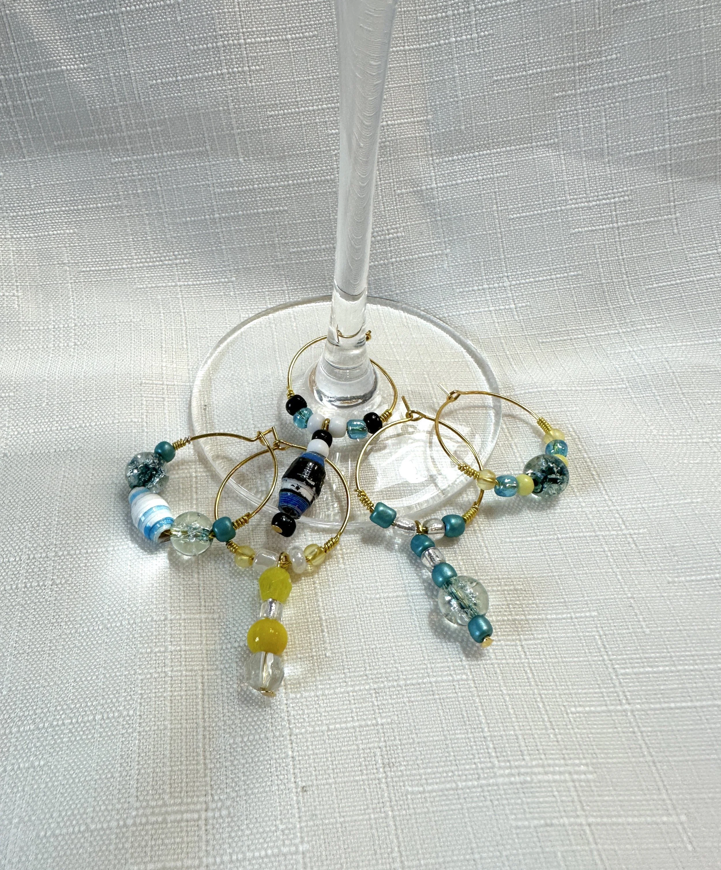 Gold Gather Glass Charm Set IV