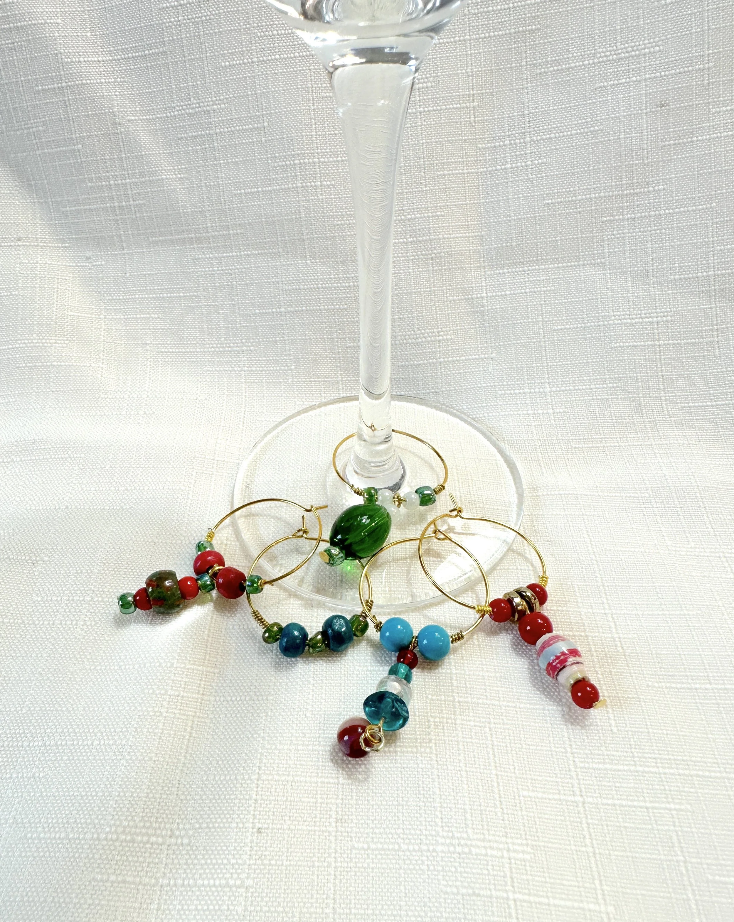 Gold Gather Glass Charm Set V