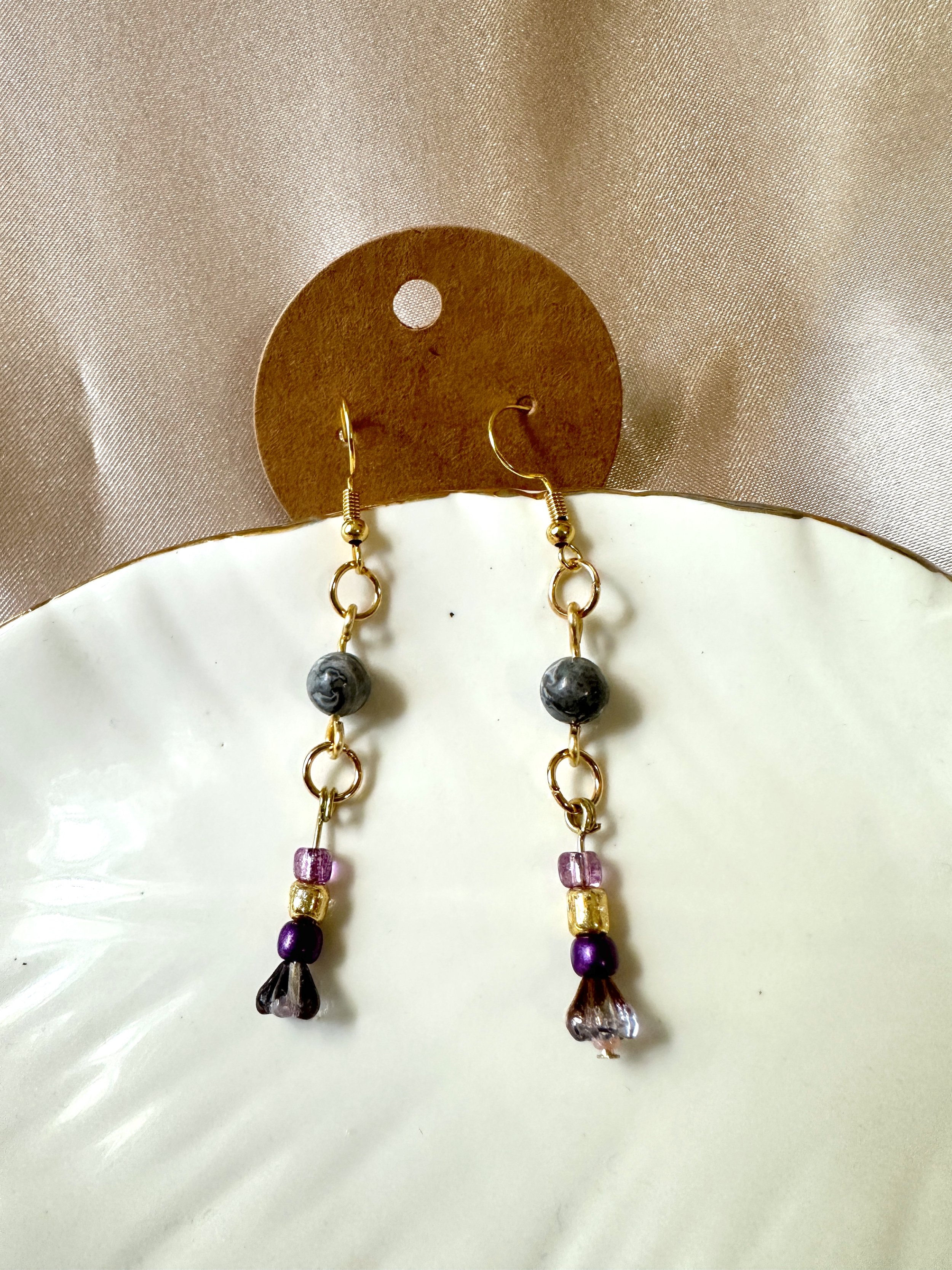 Blackberry Twilight Artisan Drop Earrings II