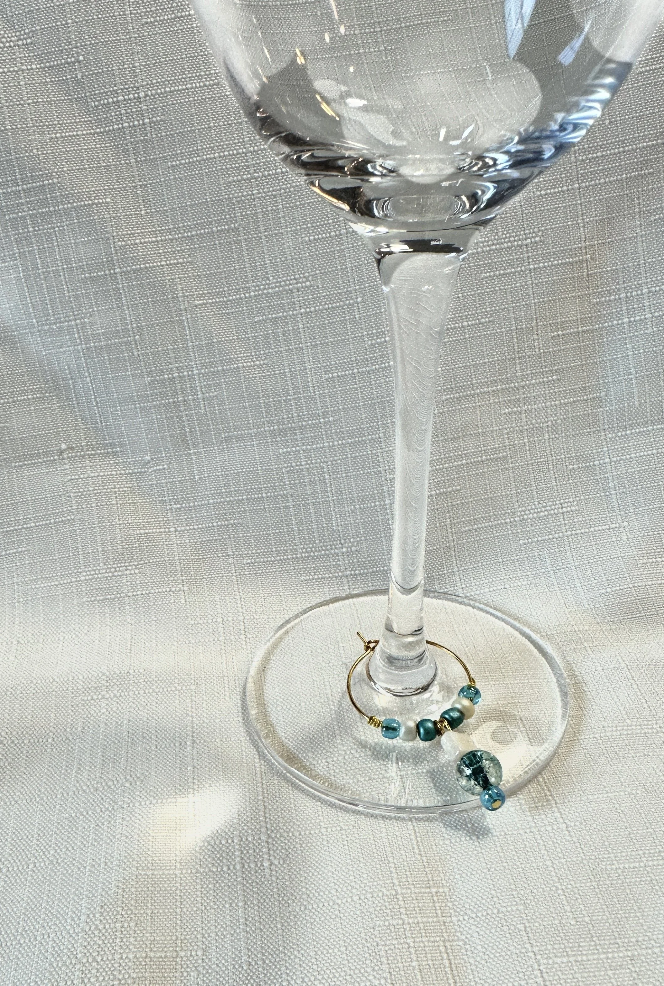 Deep Blue Lake Gather Glass Charm III