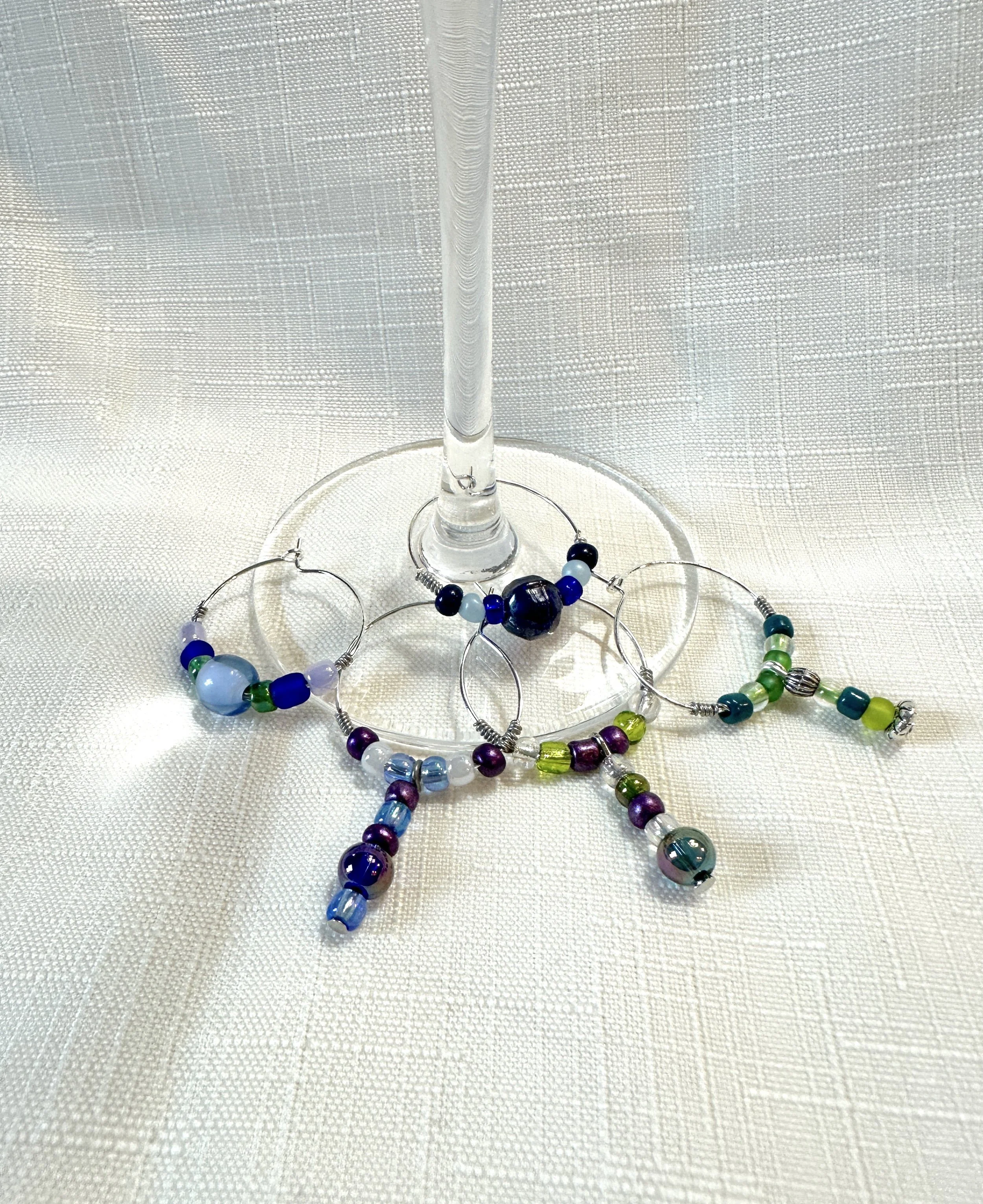 Silver Gather Glass Charm Set III