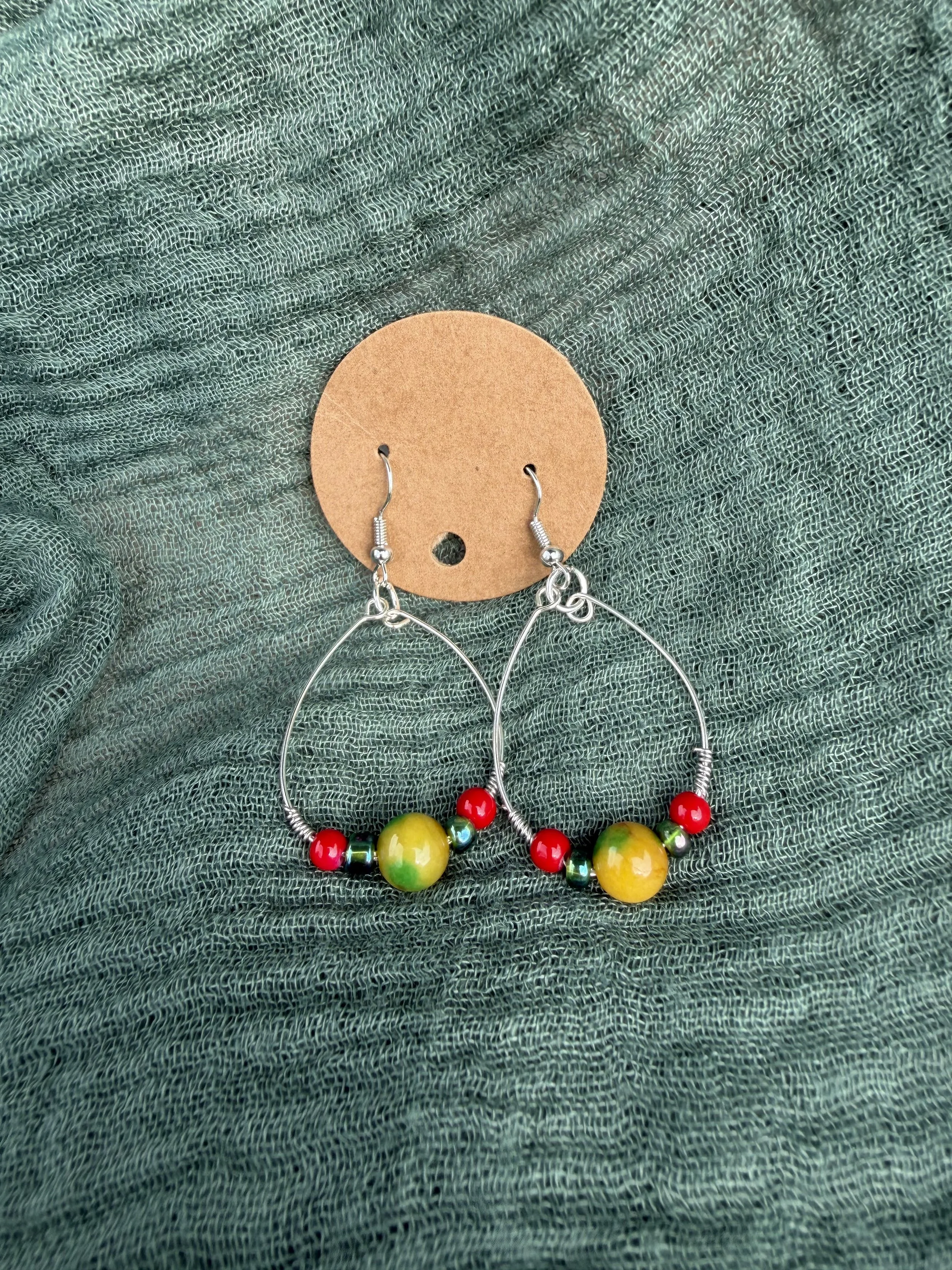 Hello Summer Beaded Loop Earring