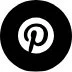 Pinterest logo, a black circle with a white stylized letter P inside