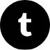 Black circle with a white lowercase 't' in the center