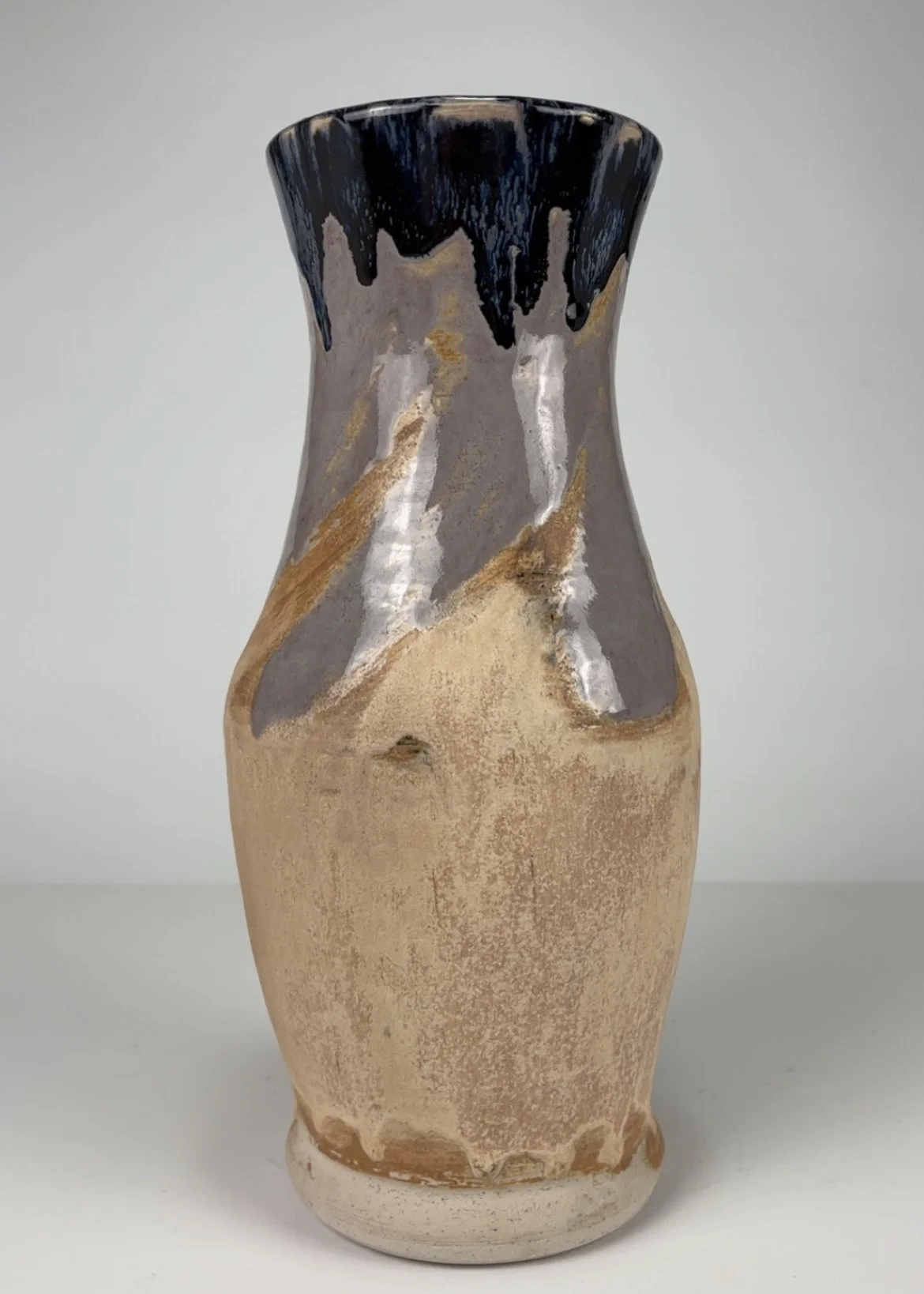 Vase October 2025
H- 10"
Stoneware featuring strontium glaze 
Cone 7 Reduction