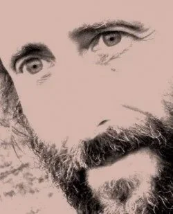 Portrait stylisé de l'auteur Jacques-Pierre Amée dans une teinte orangée