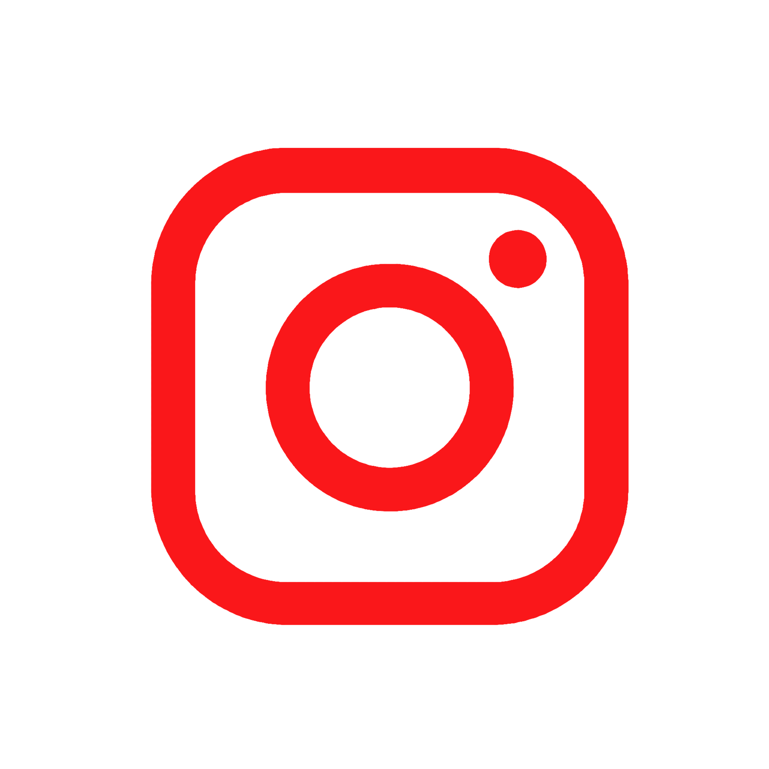 Logotipo do Instagram com cores vermelho e preto, formado por uma câmera estilizada com um círculo no centro e uma aba superior, representando a marca.