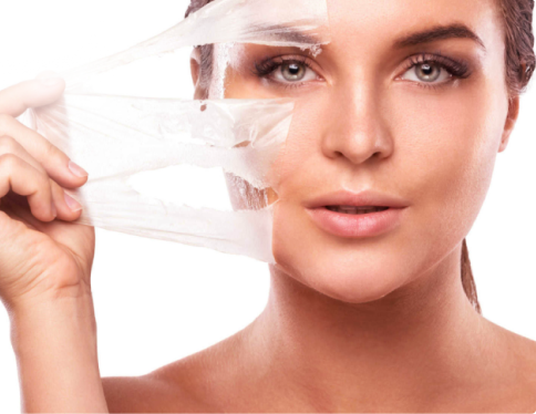 Korean Filler Facial with peel-off mask, revealing plumped, glowing skin while enhancing hydration, smoothing fine lines, and boosting collagen for a youthful, radiant finish without needles.