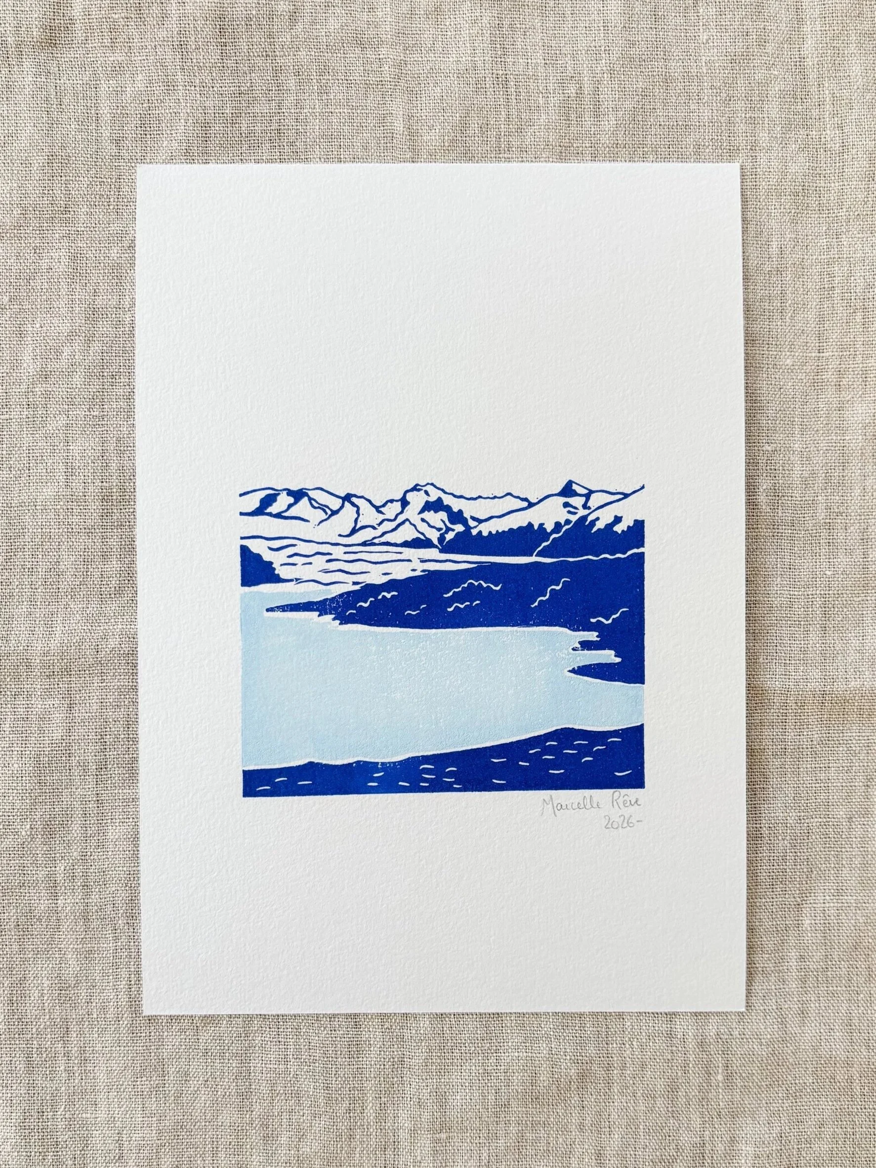 Linogravure Patagonie III